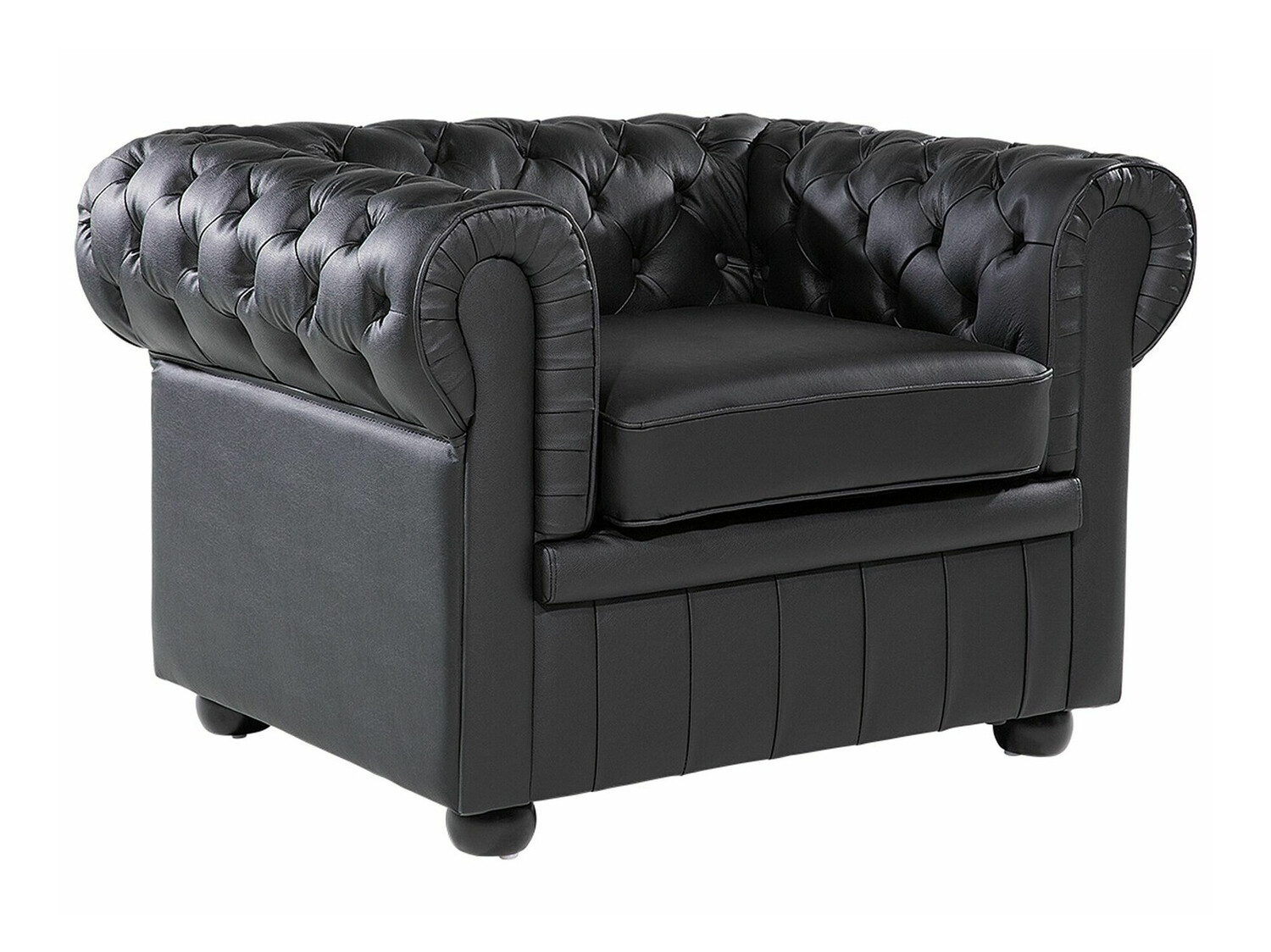 English-style armchair Cirdoro 105 (Black)