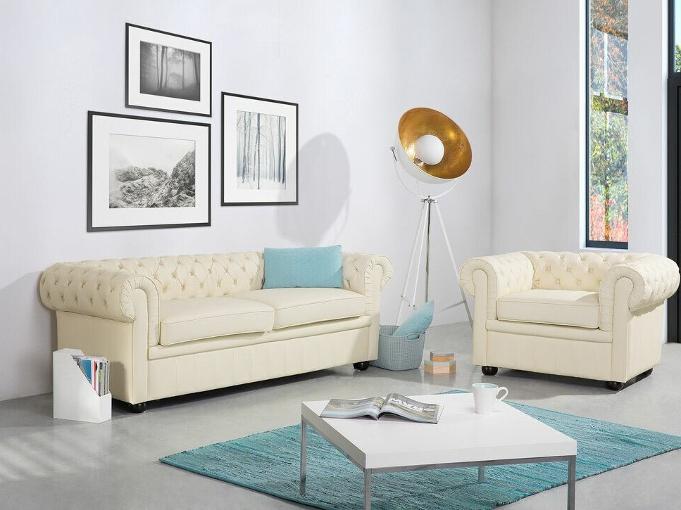 English-style armchair Cirdoro 105 (Cream)