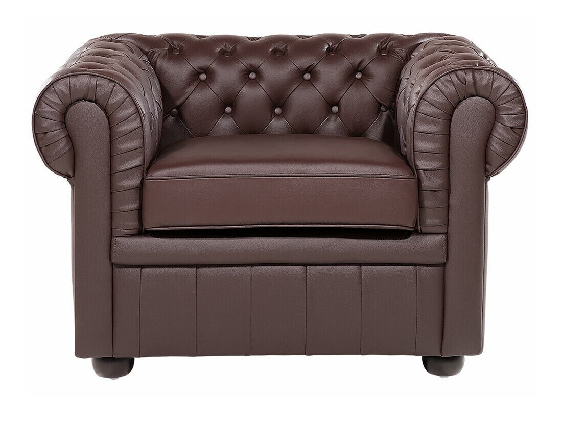 English-style armchair Cirdoro 105 (Dark brown)