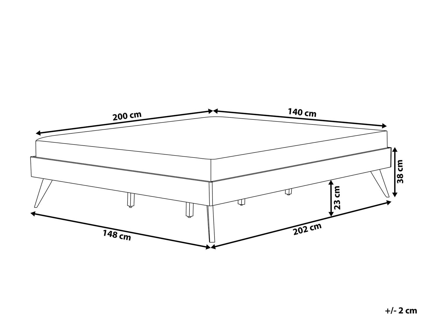 Bed Berwyn 900 (Dark wood)