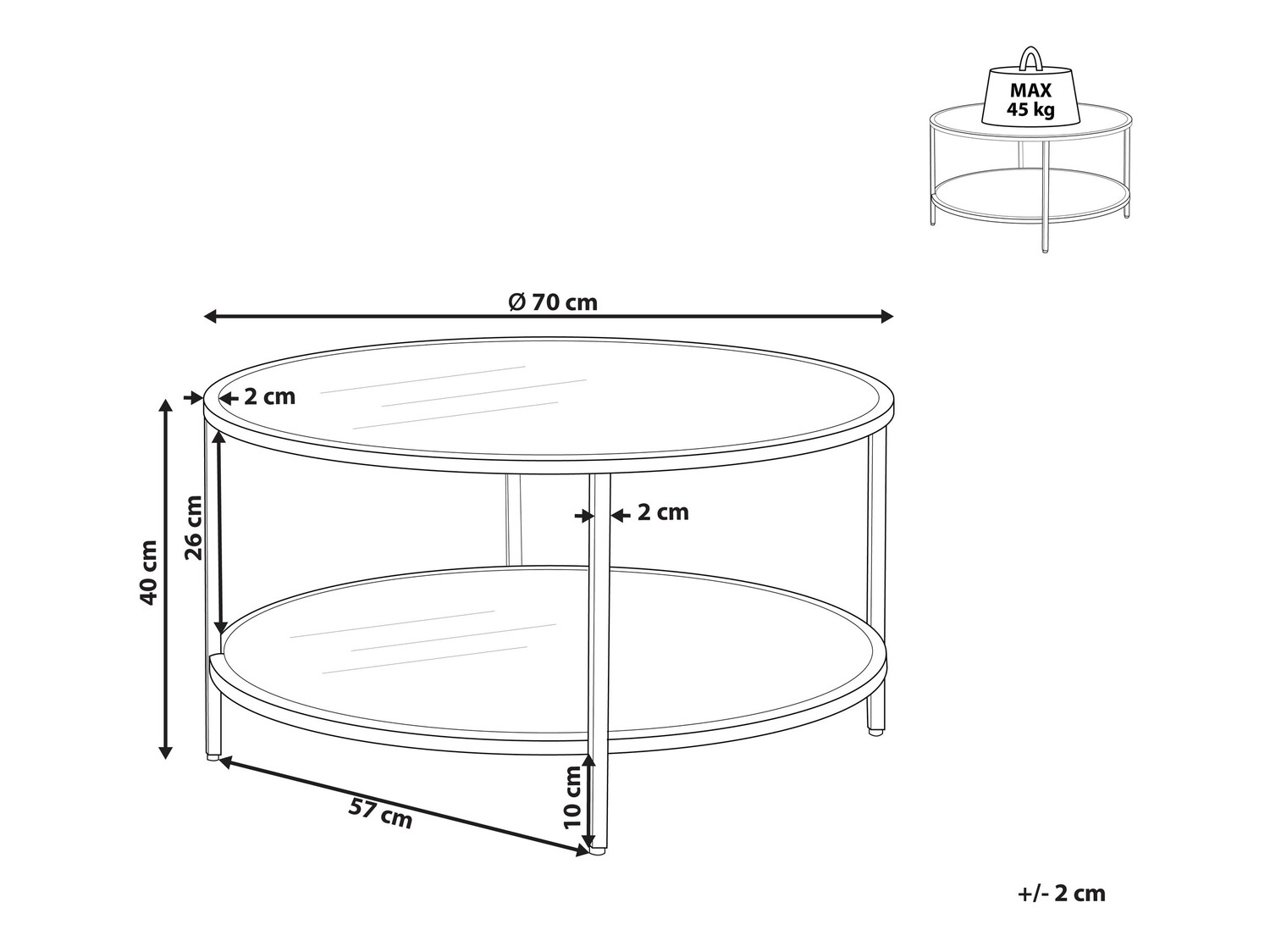 Coffee table Berwyn 903 (Golden)
