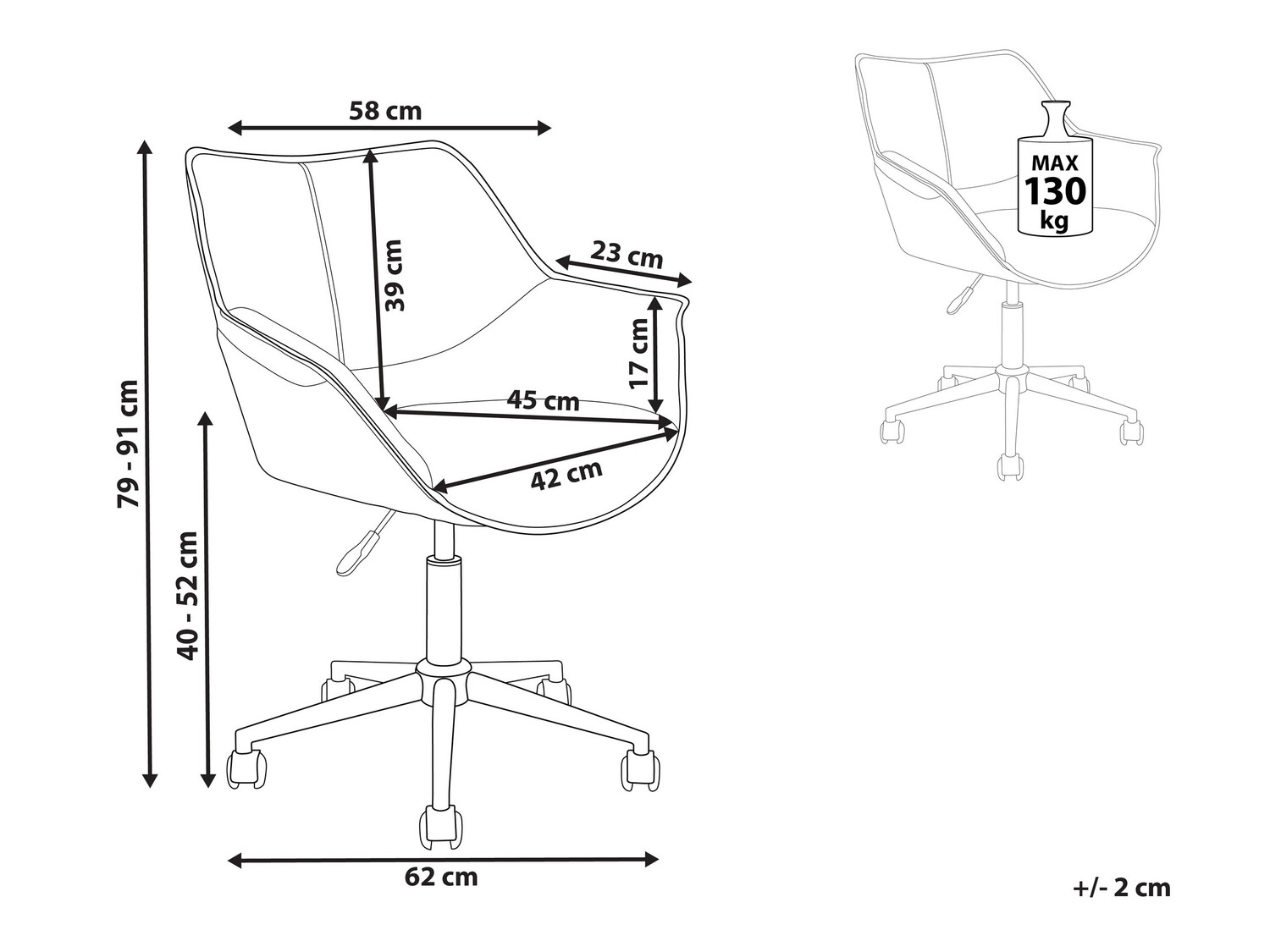 Office chair Berwyn 899 (Black)