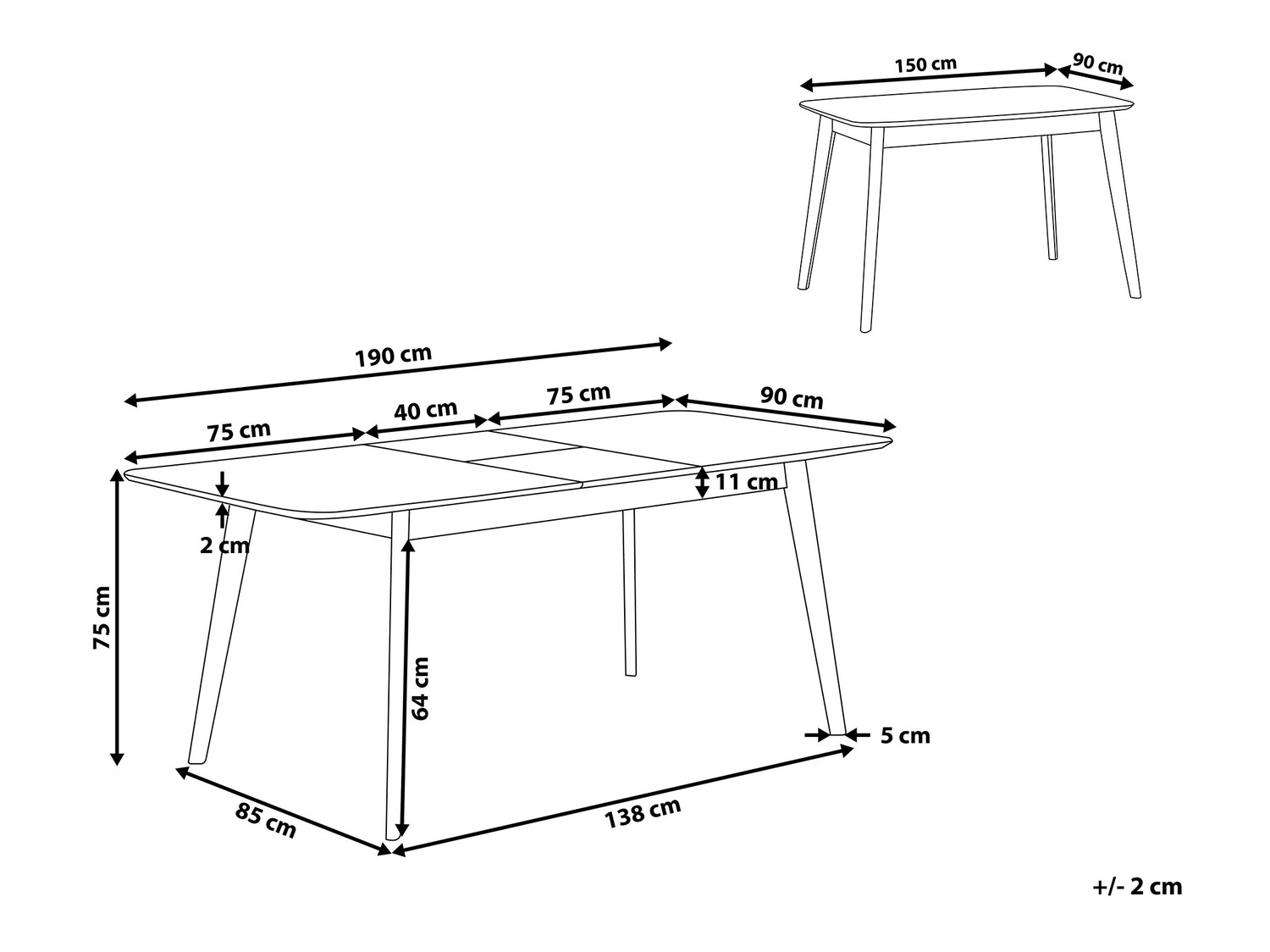 Τραπέζι Berwyn 907 (Ανοιχτό χρώμα ξύλου)