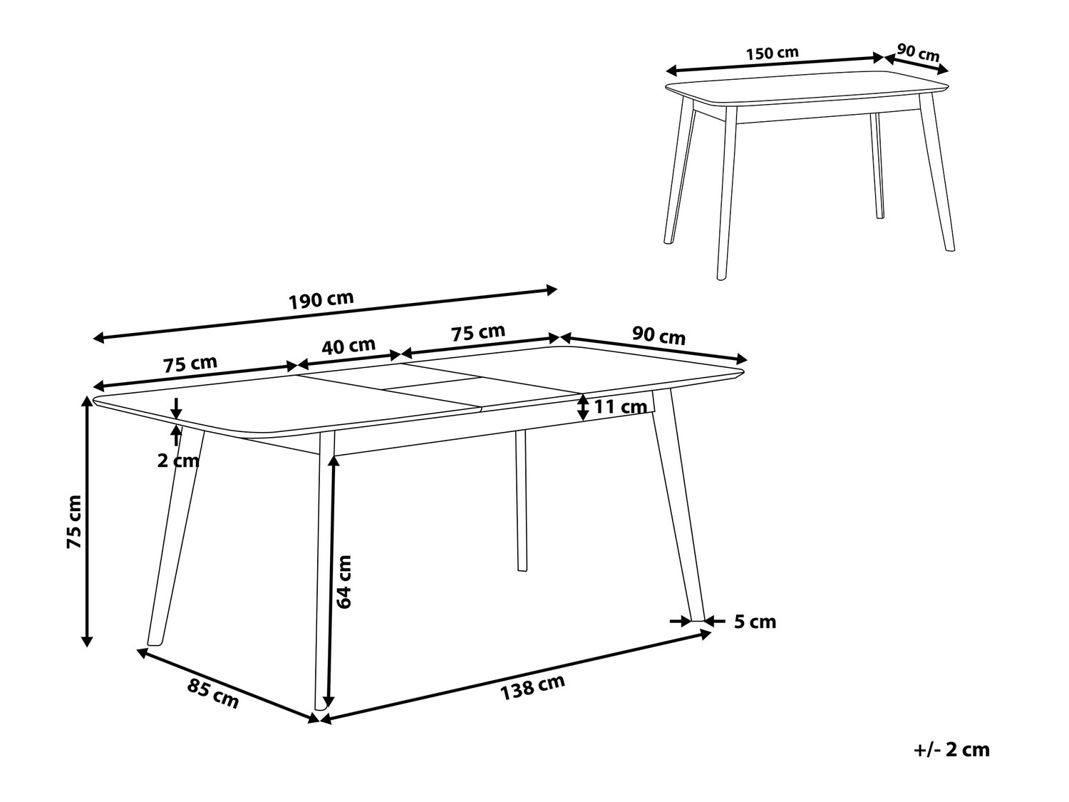 Τραπέζι Berwyn 907 (Σκούρο ξύλο)
