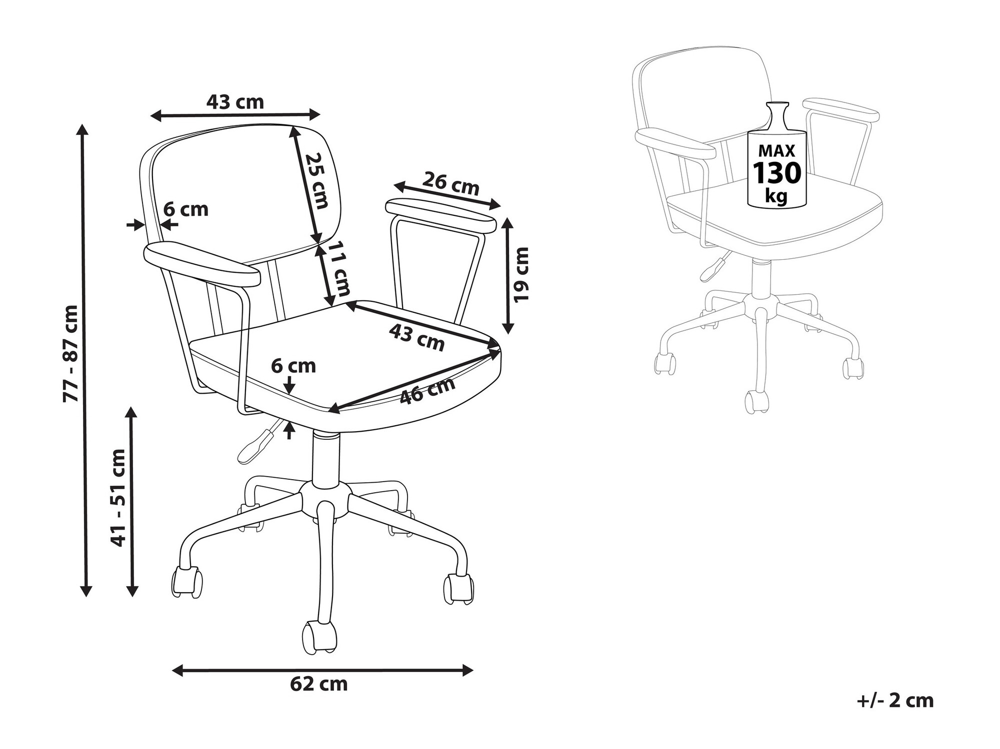Office chair Berwyn 929 (Dark brown)