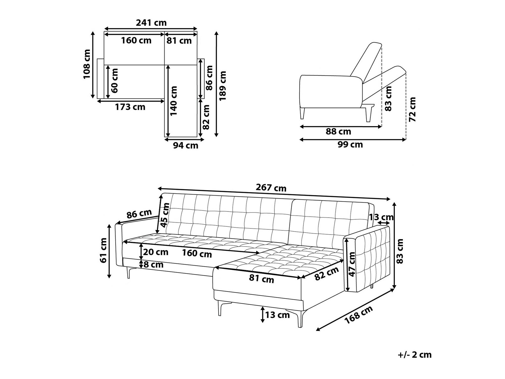 Γωνιακός Καναπές Felvena 117 (Τυρκουάζ)