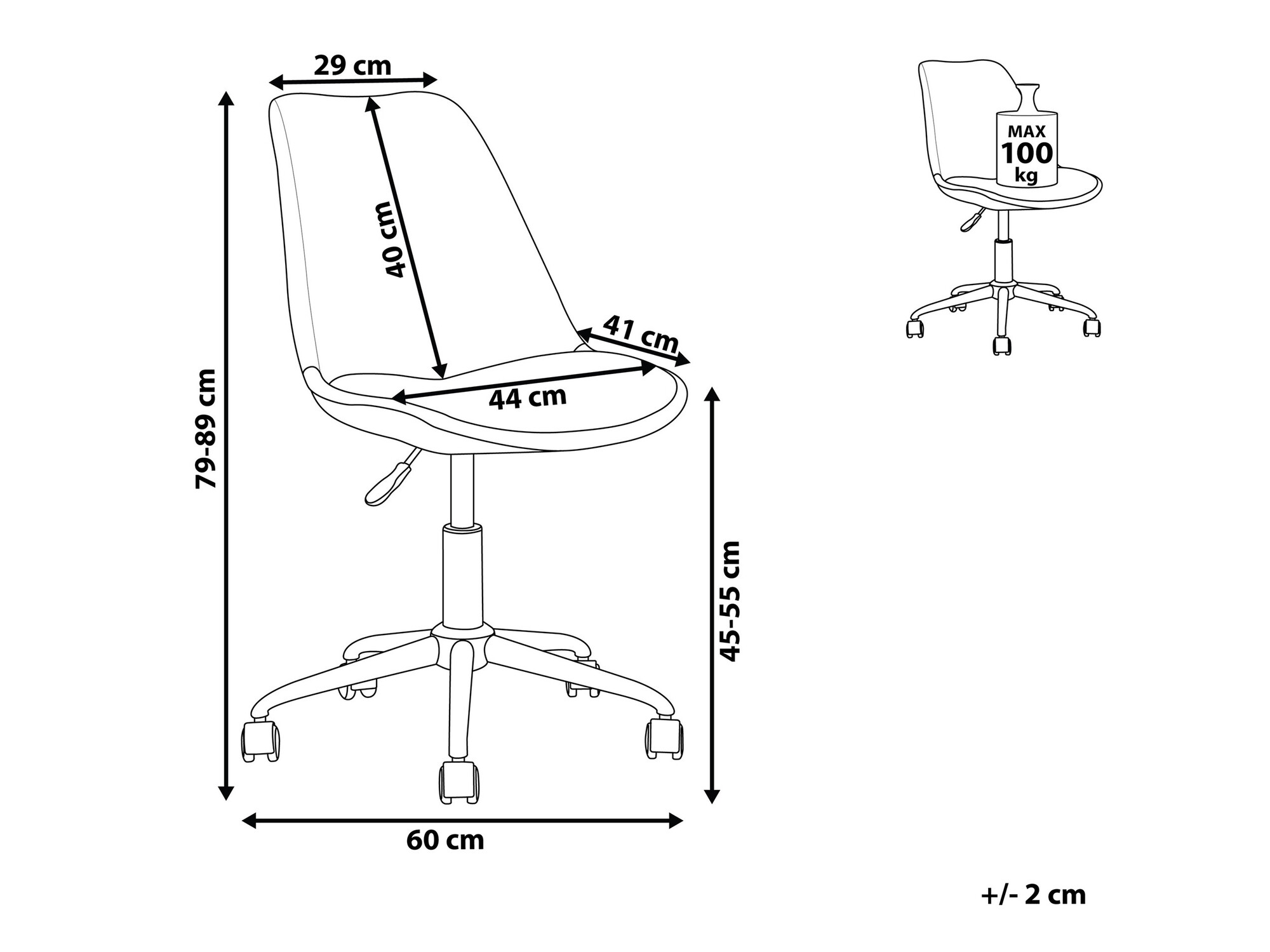 Office chair Berwyn 962 (White + Golden)
