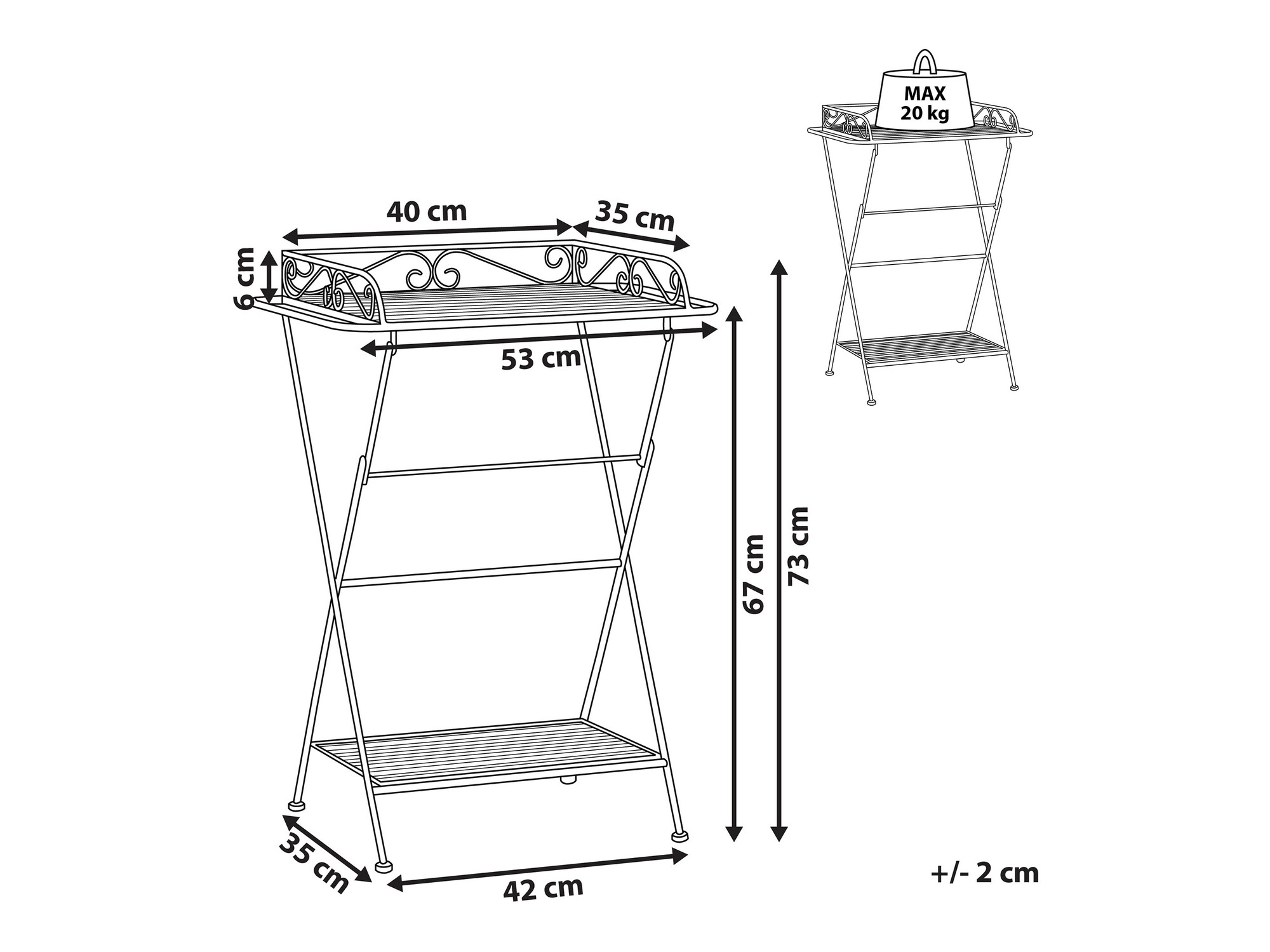 Βοηθητικό τραπεζάκι Berwyn 1087 (Μαύρο)