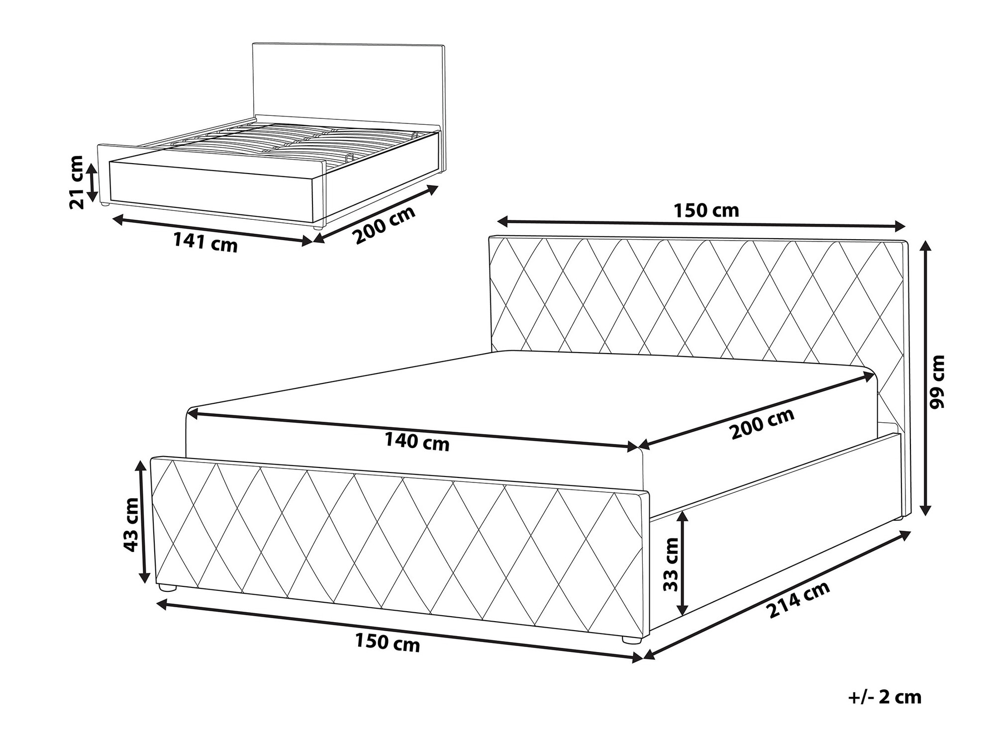 Bed Berwyn 1104 (Grey)