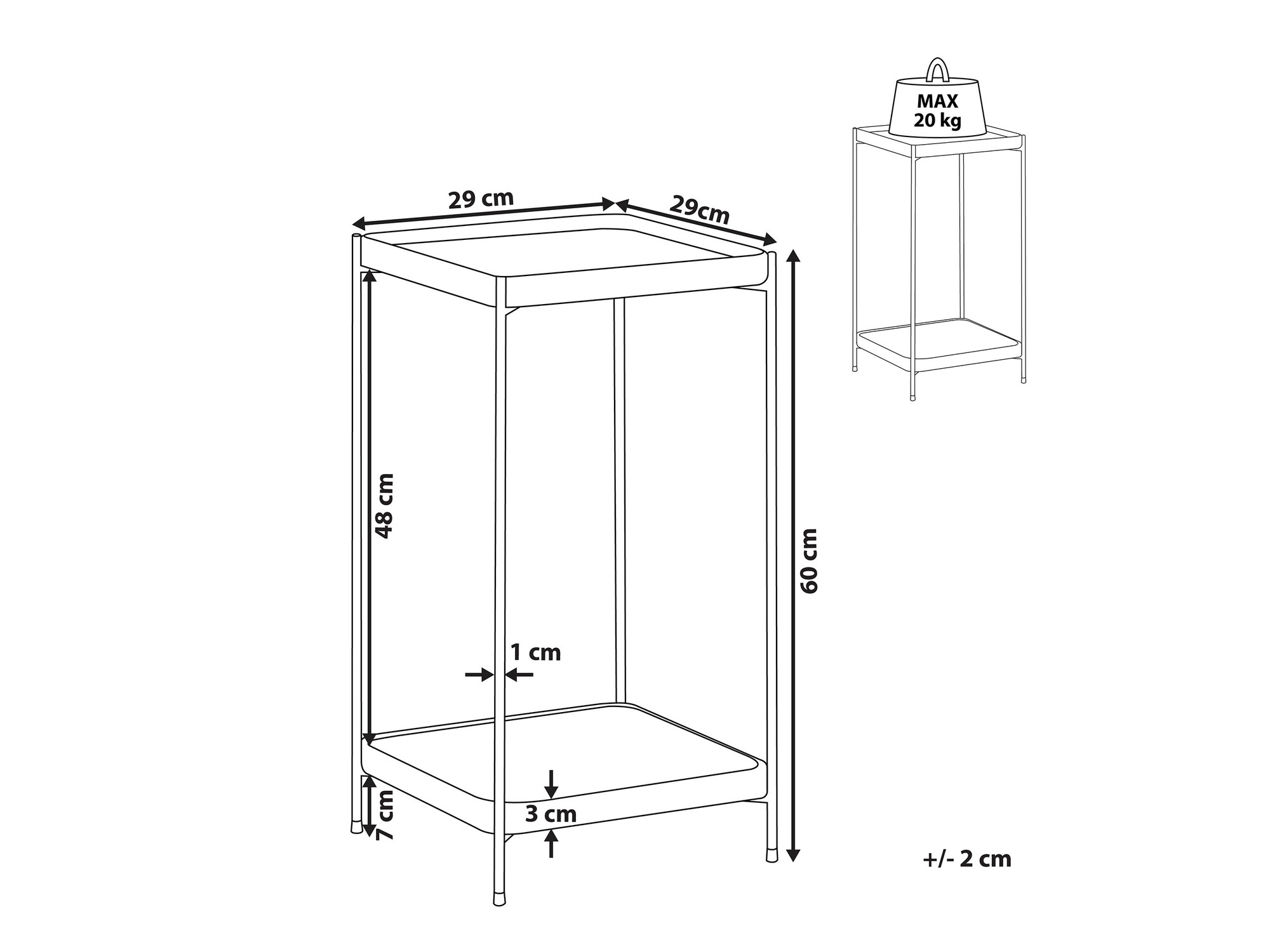 Side table Berwyn 1174 (Golden)