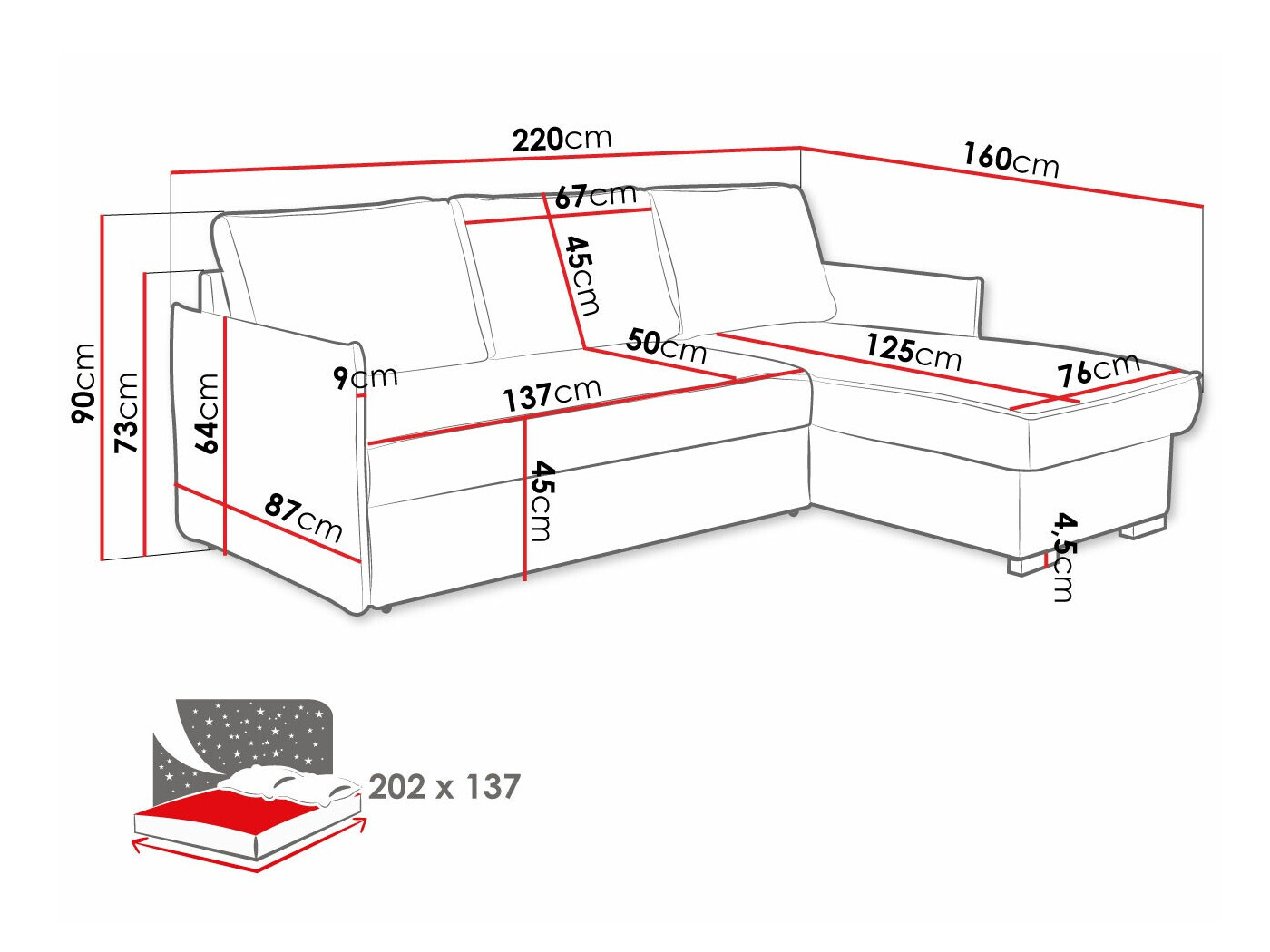 Γωνιακός Καναπές Columbus 208 (Neve 16)