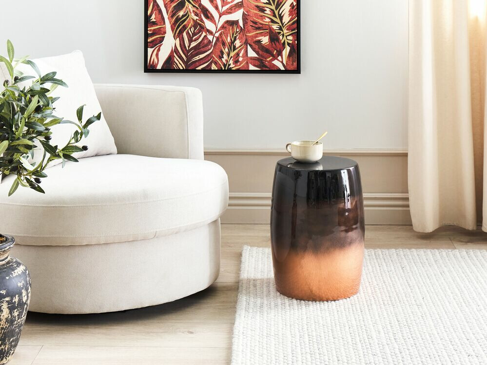 Βοηθητικό τραπεζάκι Berwyn 1212 (Μαύρο + Καφέ)