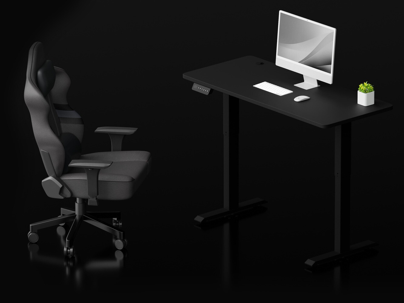 Γραφείο με ρυθμιζόμενο ύψος Lodi 100 (Μαύρο)