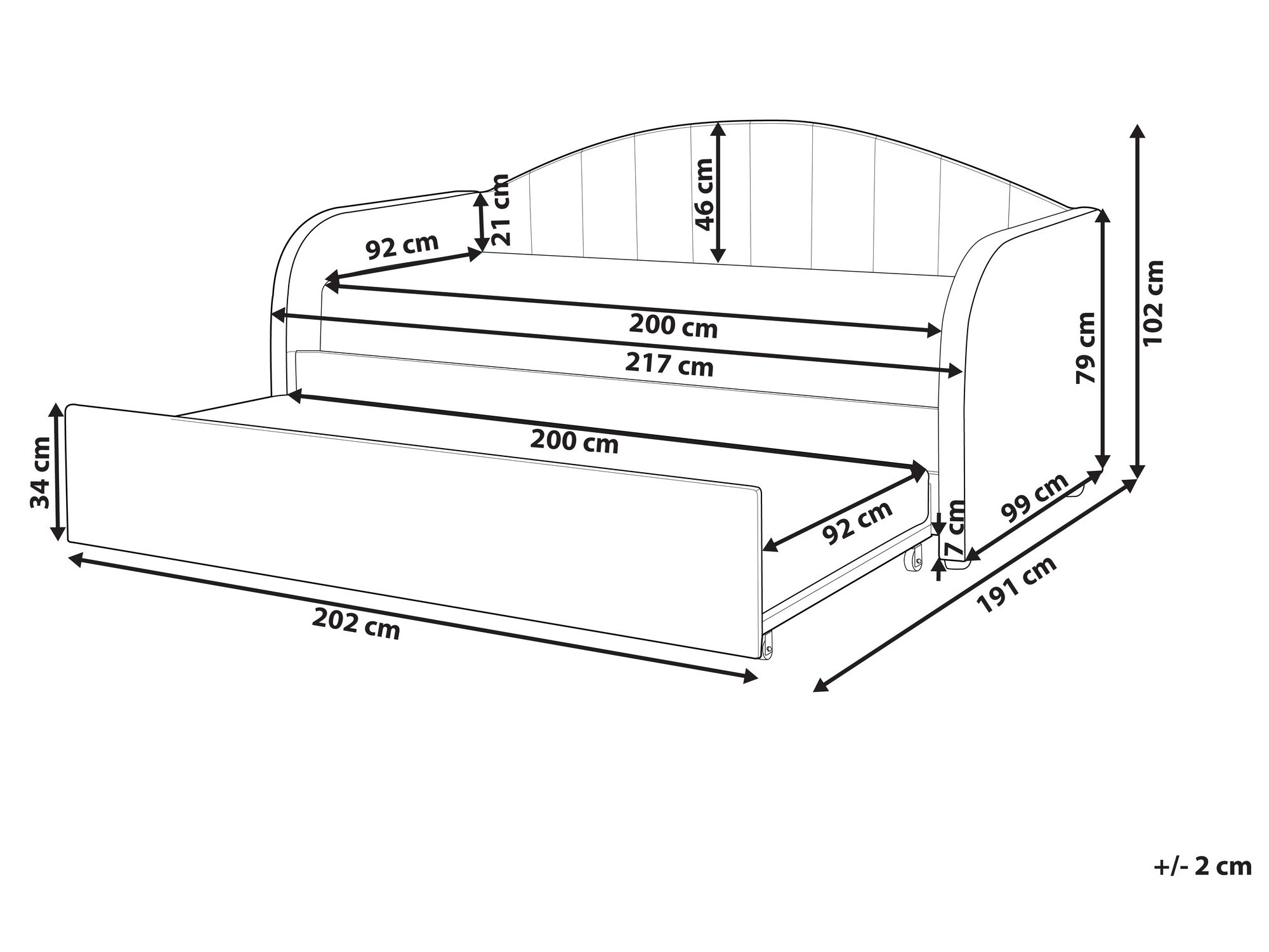Bed Berwyn 1232 (Light blue)
