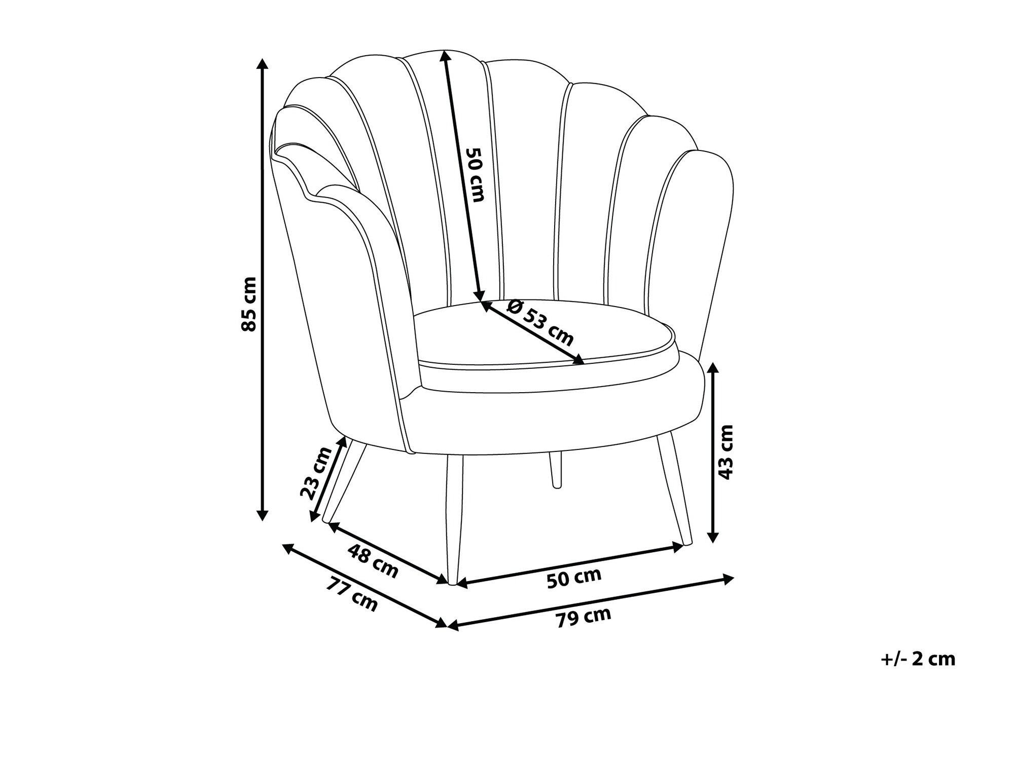 Πολυθρόνα Berwyn 1227 (Άσπρο)