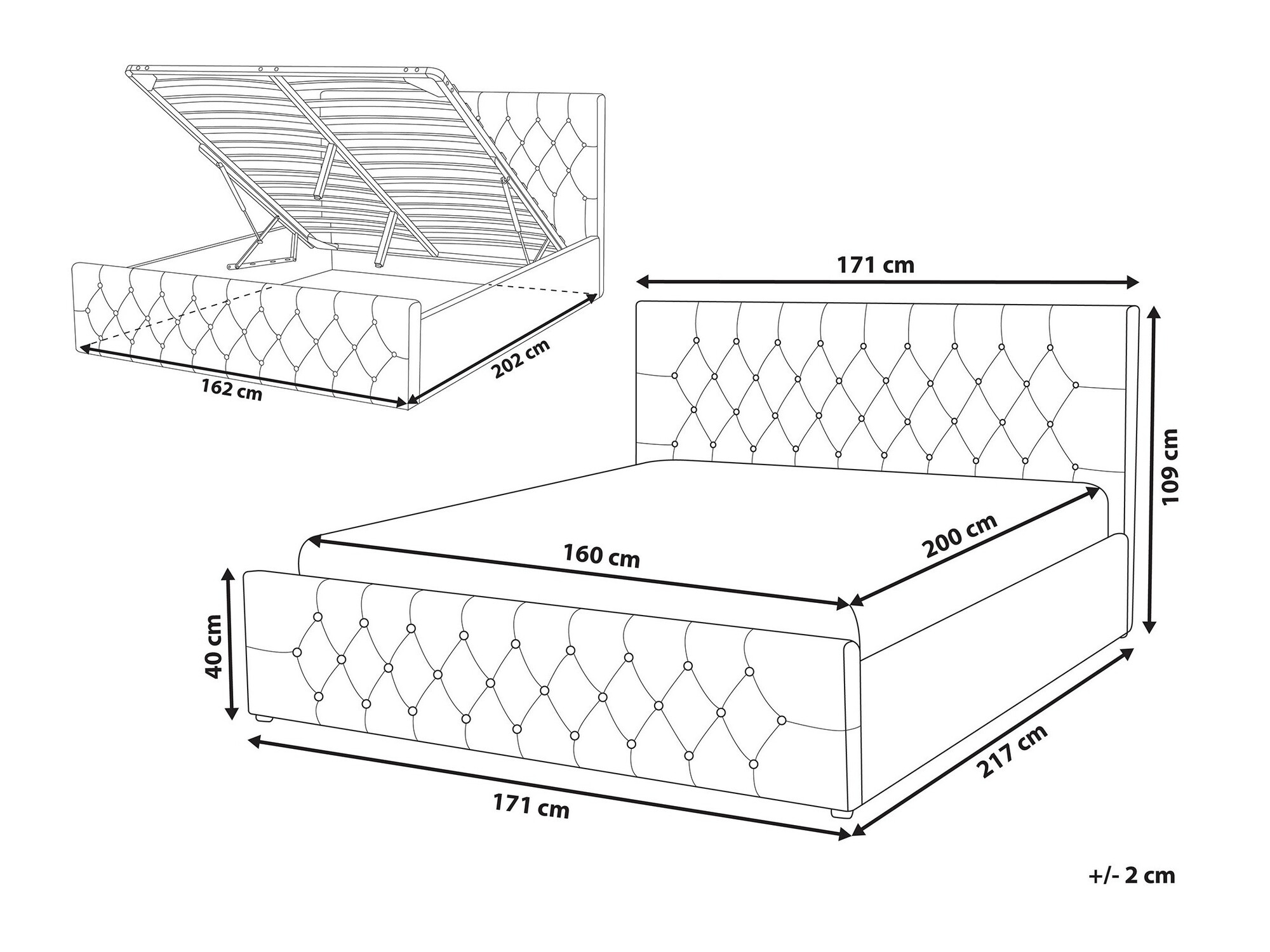 Κρεβάτι Berwyn 1267 (Γκρι)