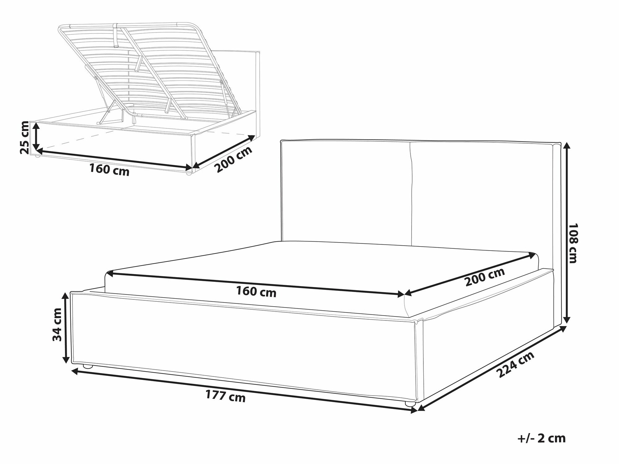 Bed Berwyn 1290 (Taupe)
