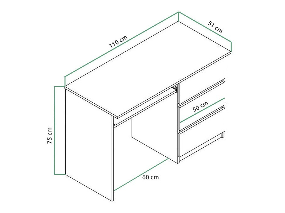 Γραφείο Cirdora 108 (Άσπρο)