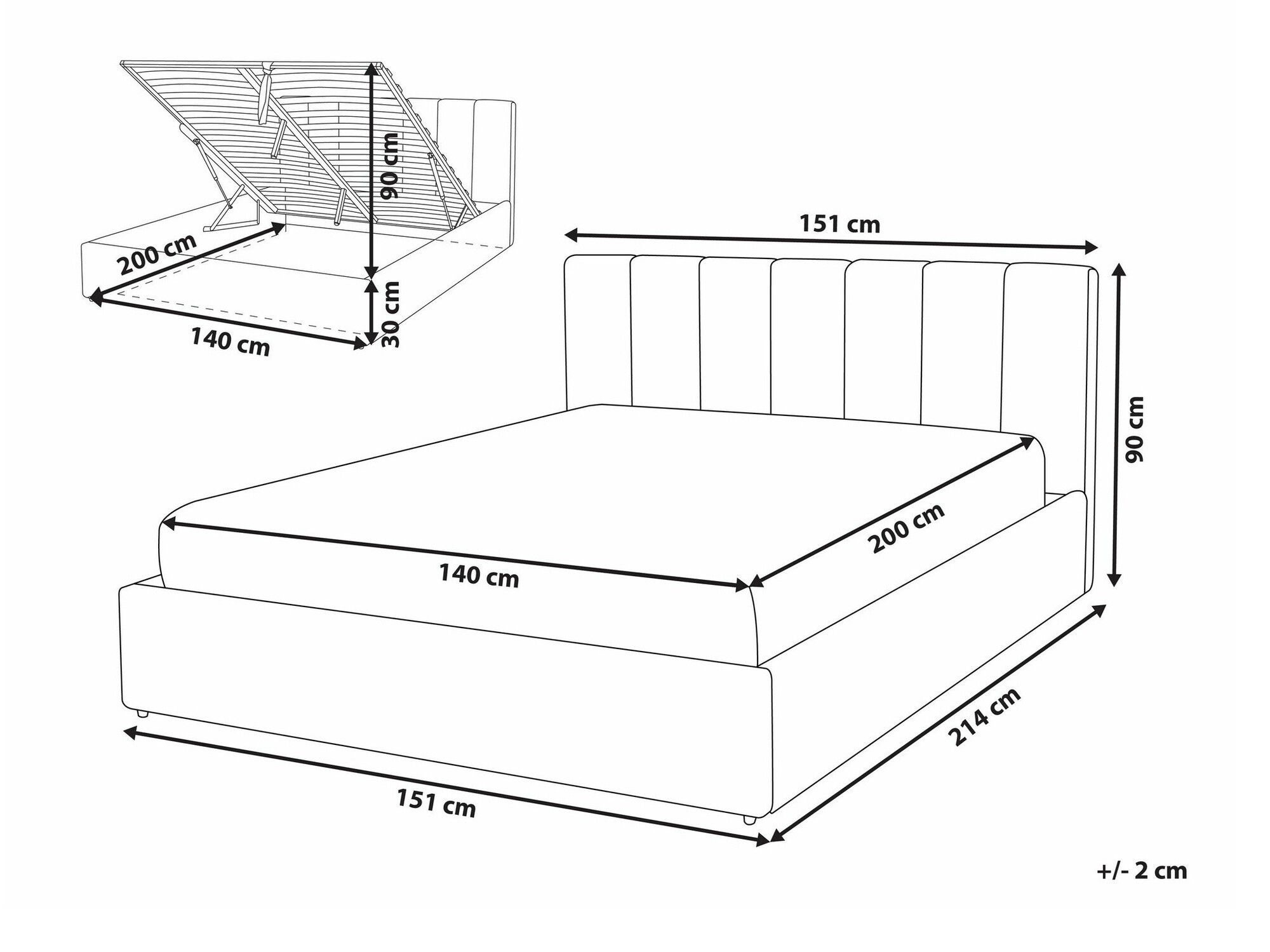 Κρεβάτι Berwyn 1296 (Μπεζ)