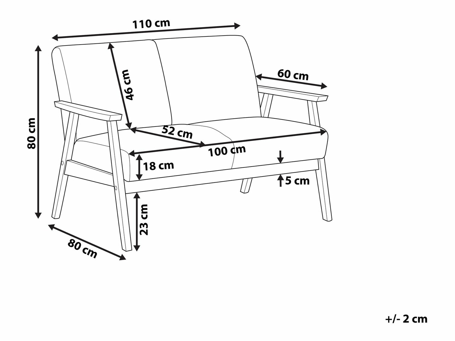 Sofa Berwyn 1323 (Brown)