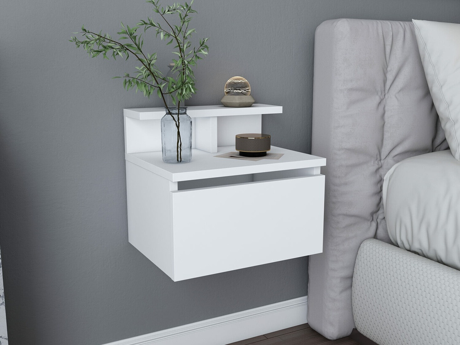 Bedside table Kailua 1503 (White)