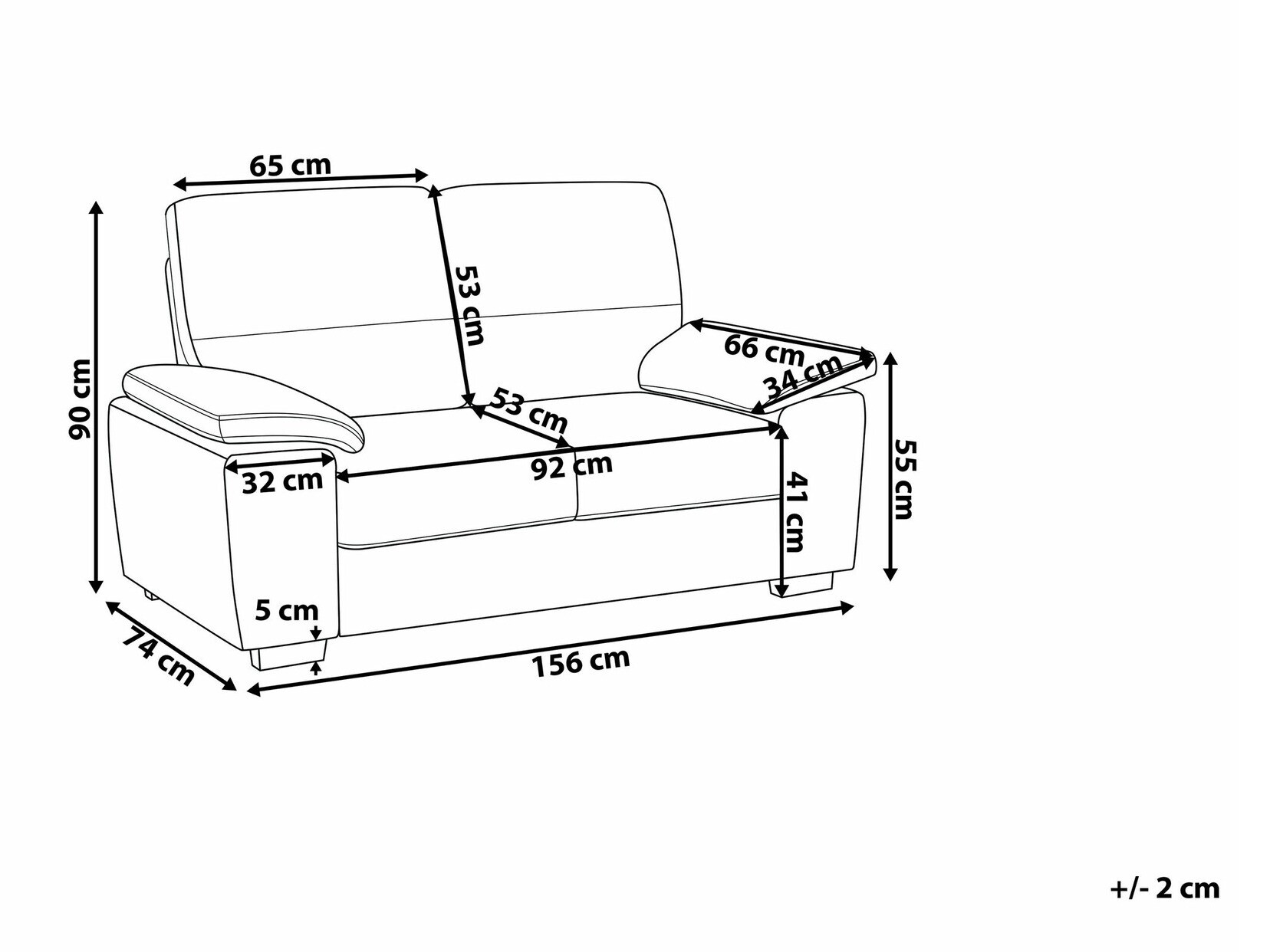 Καναπές Berwyn 1325 (Σκούρο καφέ)
