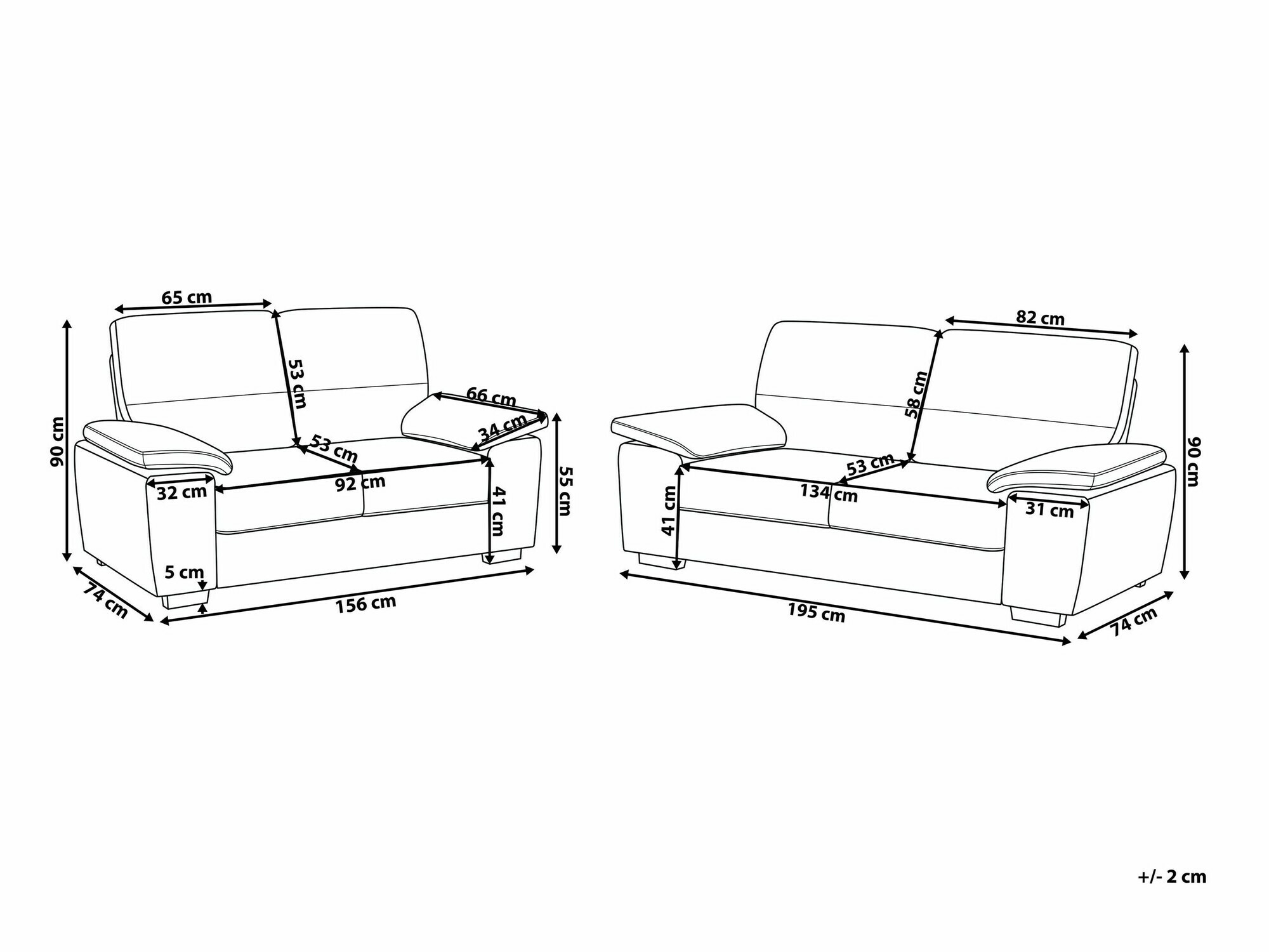 Σετ ταπετσαρισμένων επίπλων Berwyn 1328 (Καφέ)