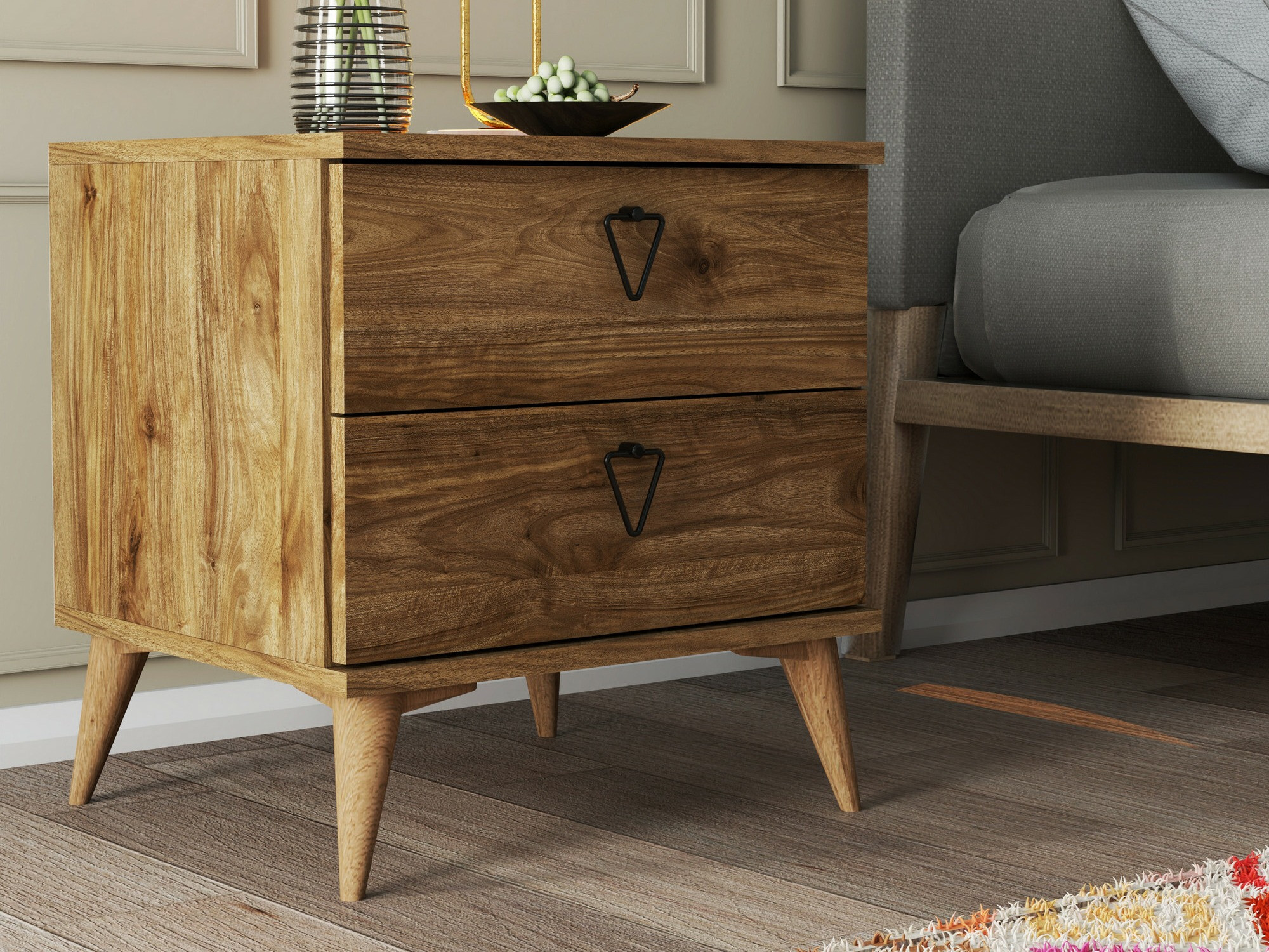 Bedside table Kailua 1508 (Walnut)
