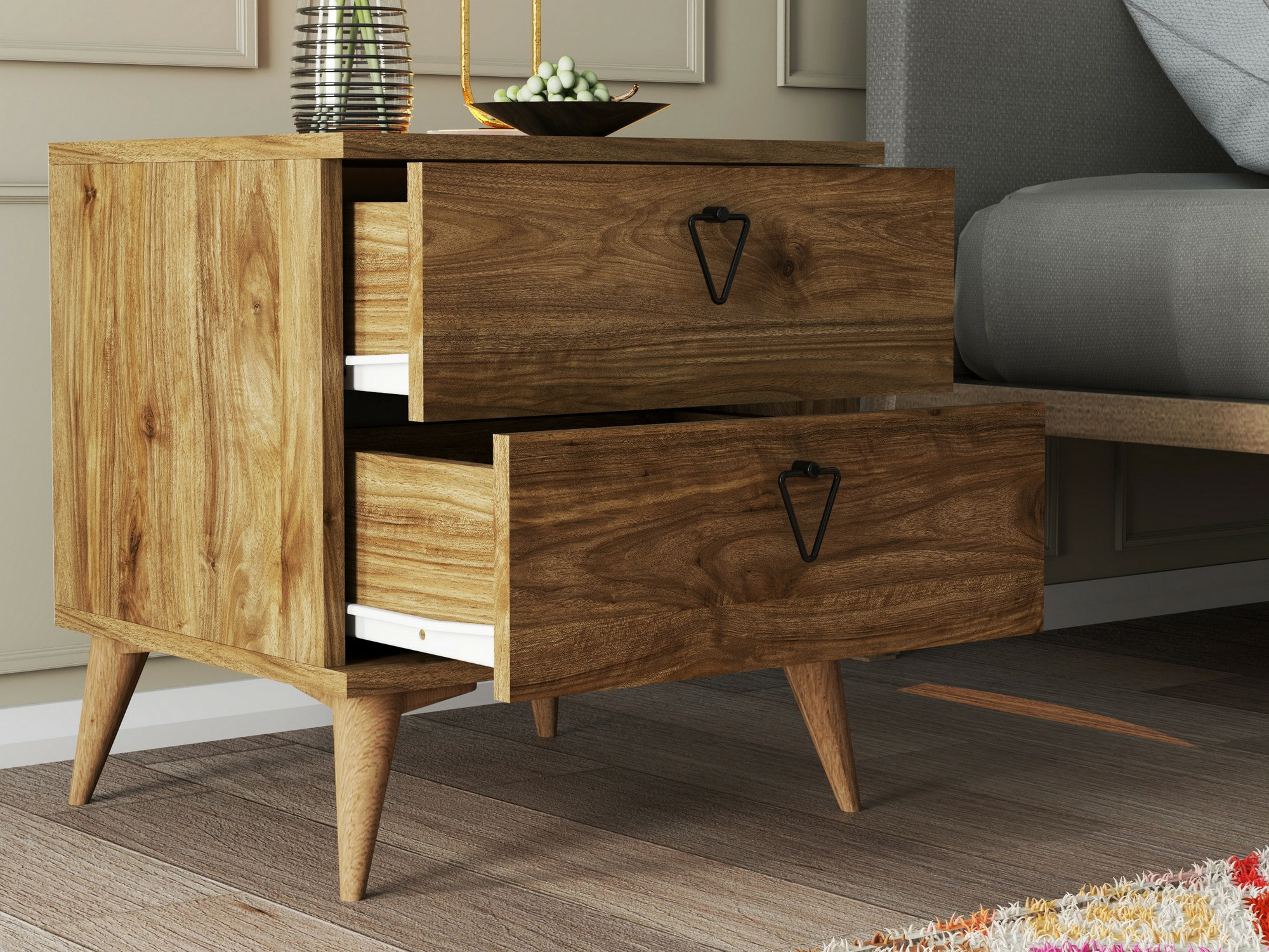 Bedside table Kailua 1508 (Walnut)