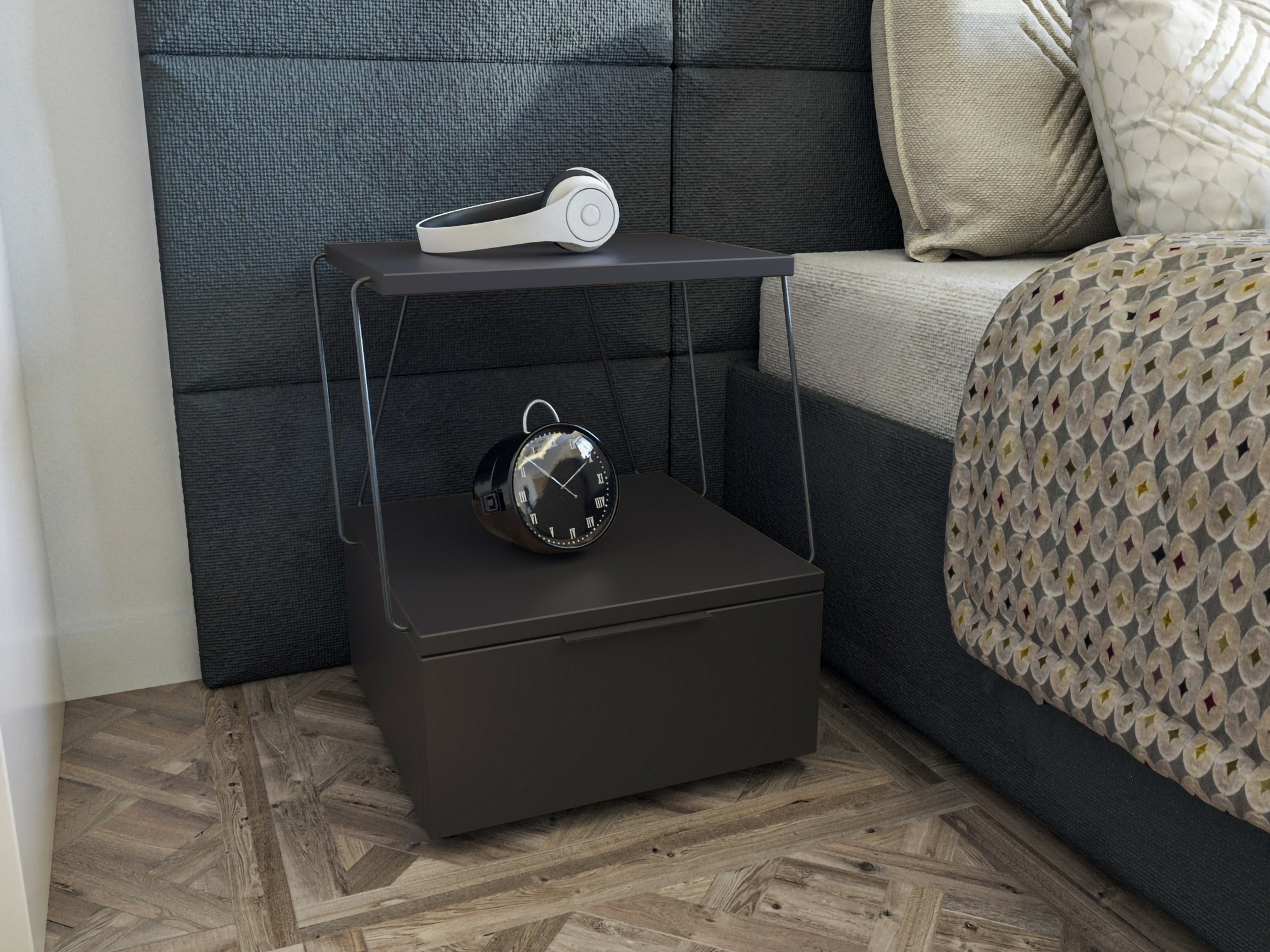 Bedside table Kailua 1541 (Anthracite)