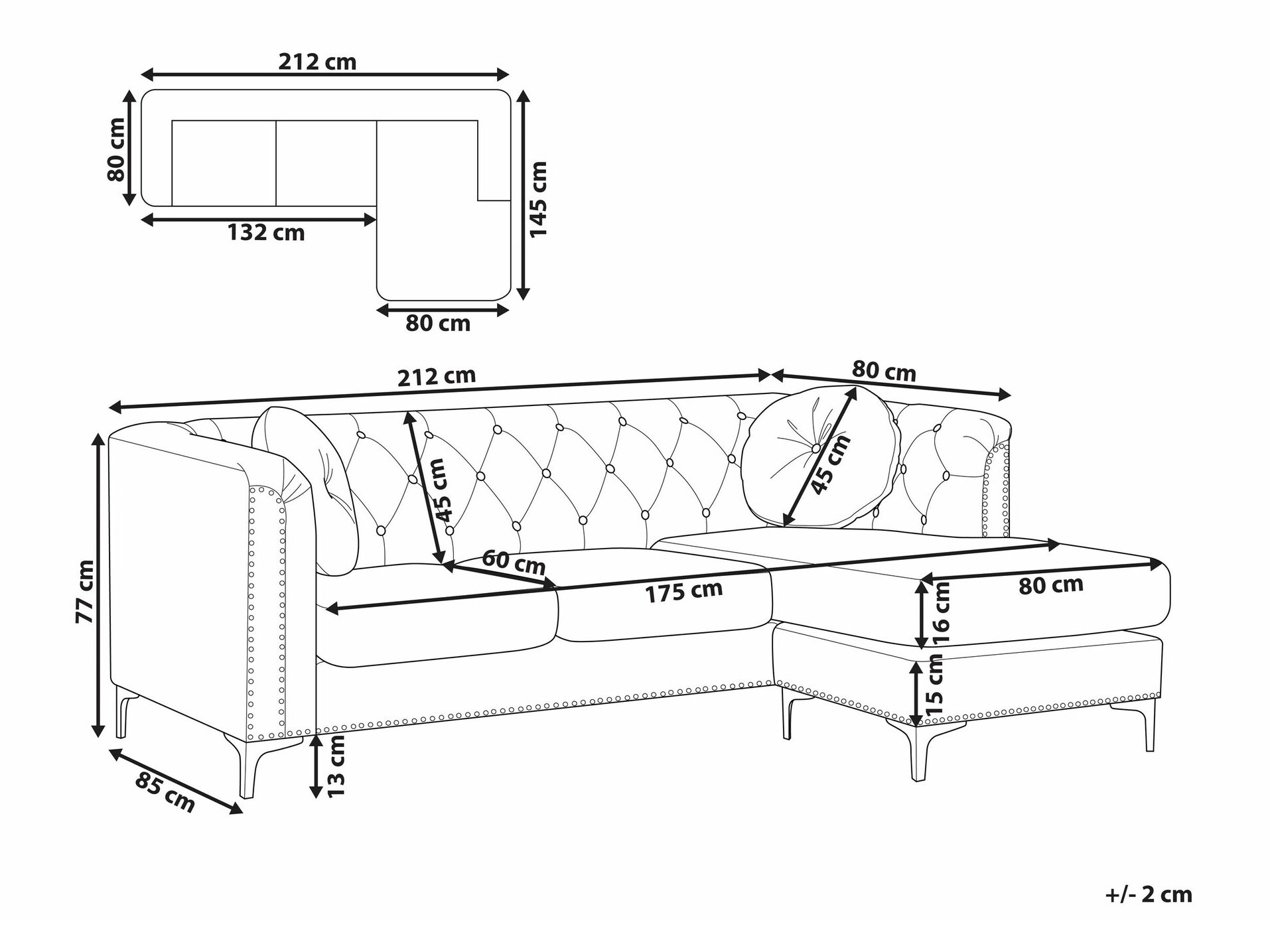 Corner sofa Berwyn 1387 (Grey)