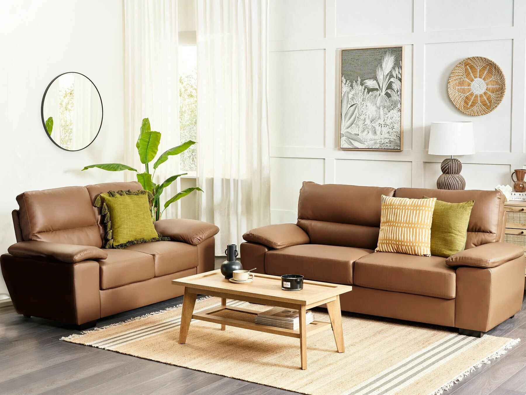 Σετ ταπετσαρισμένων επίπλων Berwyn 1328 (Καφέ)