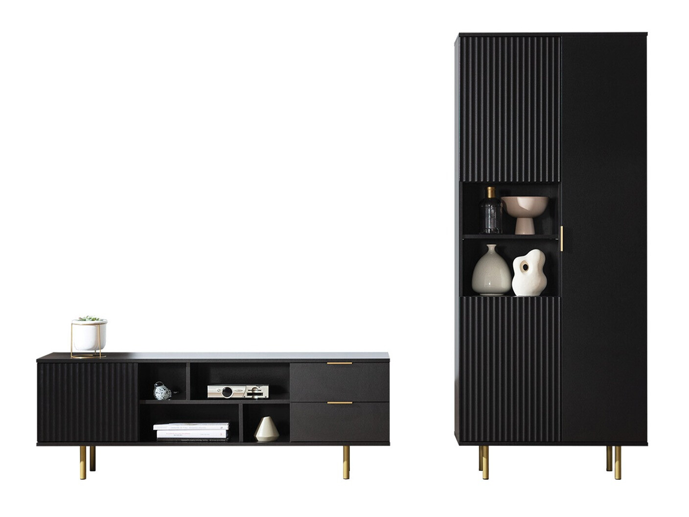 Σετ επίπλων σαλονιού Decus III (Μαύρο)