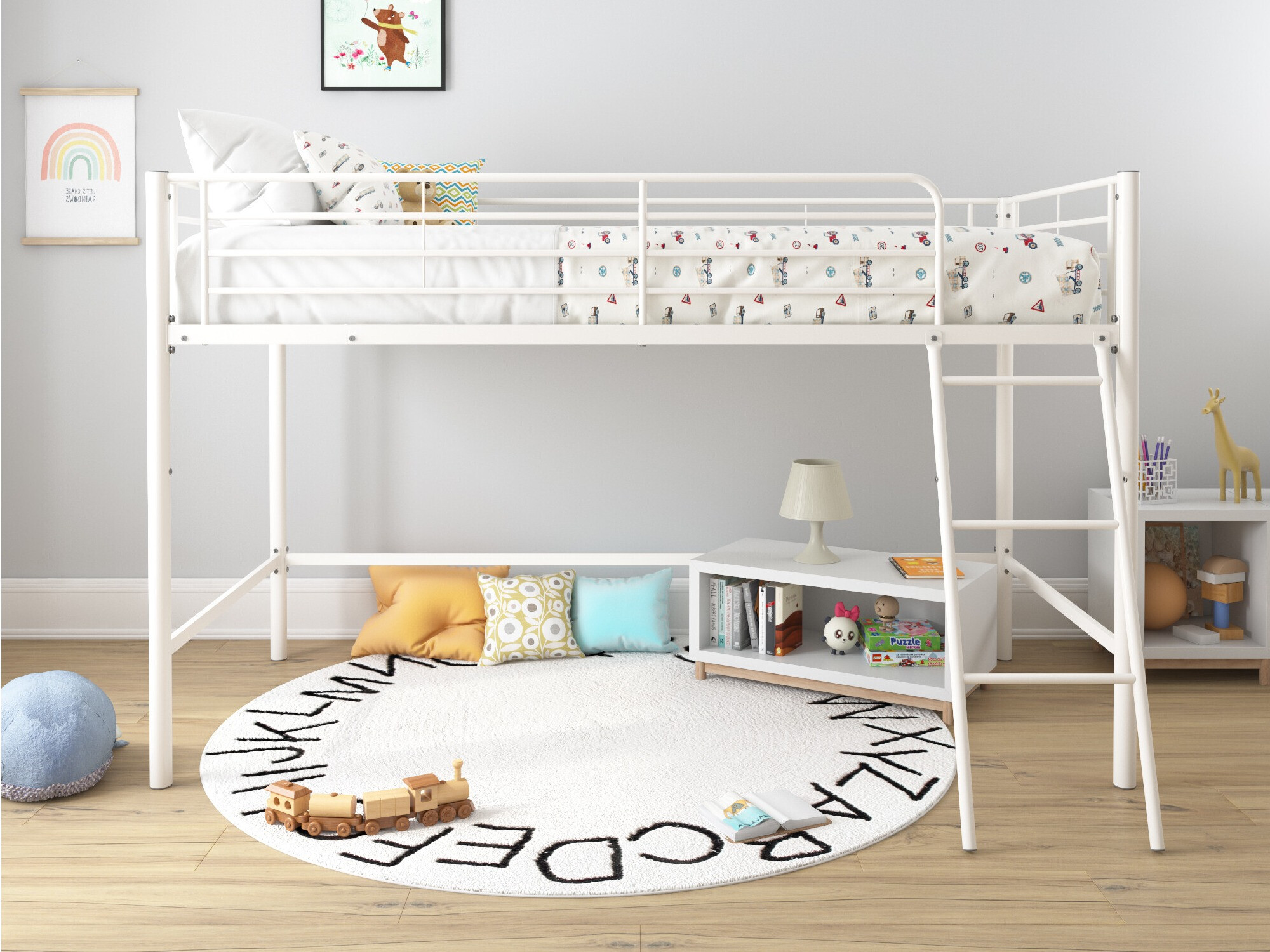 Loft bed Denton 1224 (White)