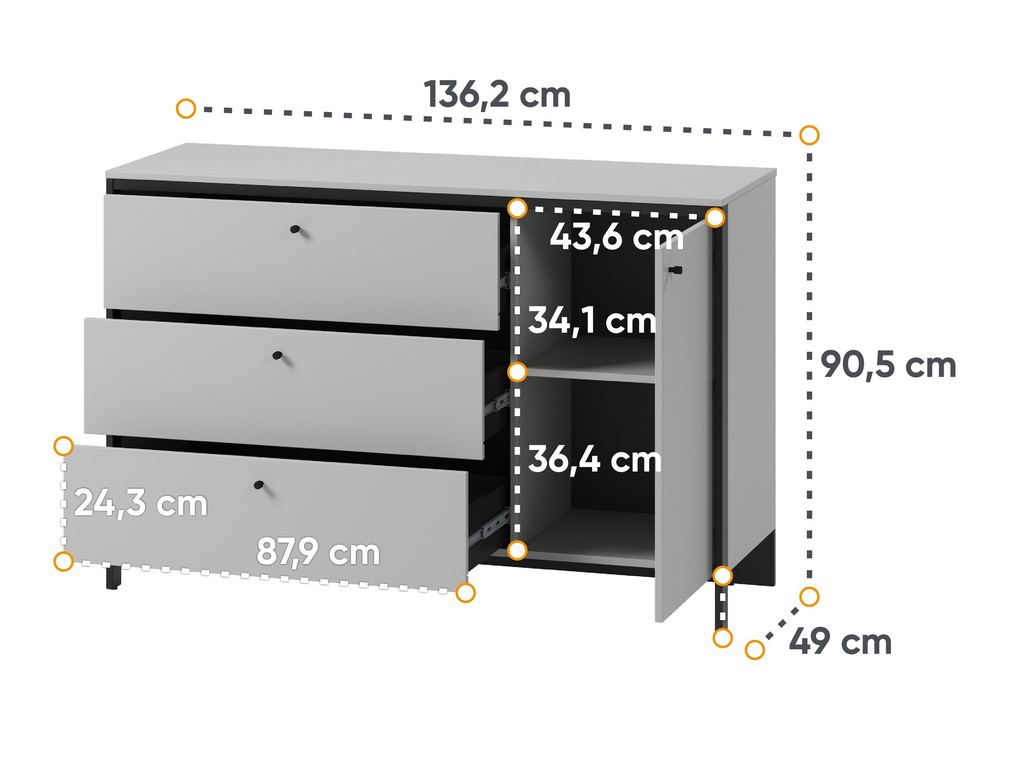 Chest of drawers Almela 103