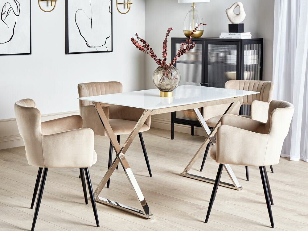 Table Berwyn 1469 (White + Silver)