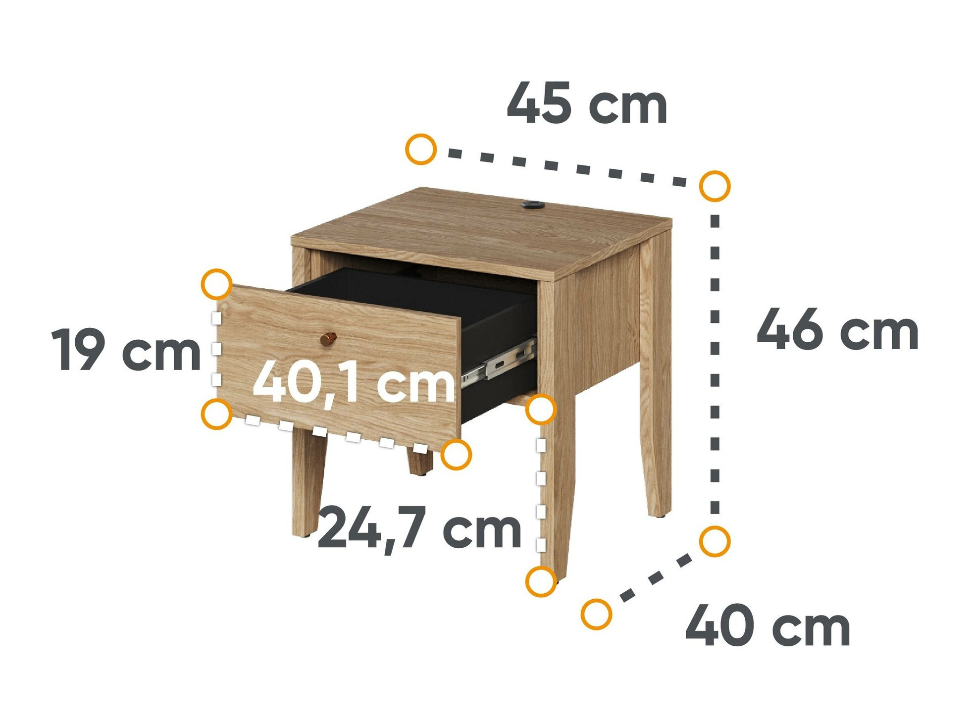 Bedside table Salviri 104
