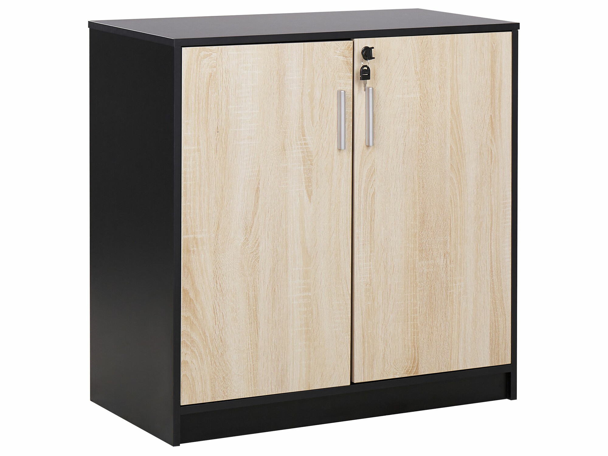 Sideboard Catferu 112 (Black + Light brown)