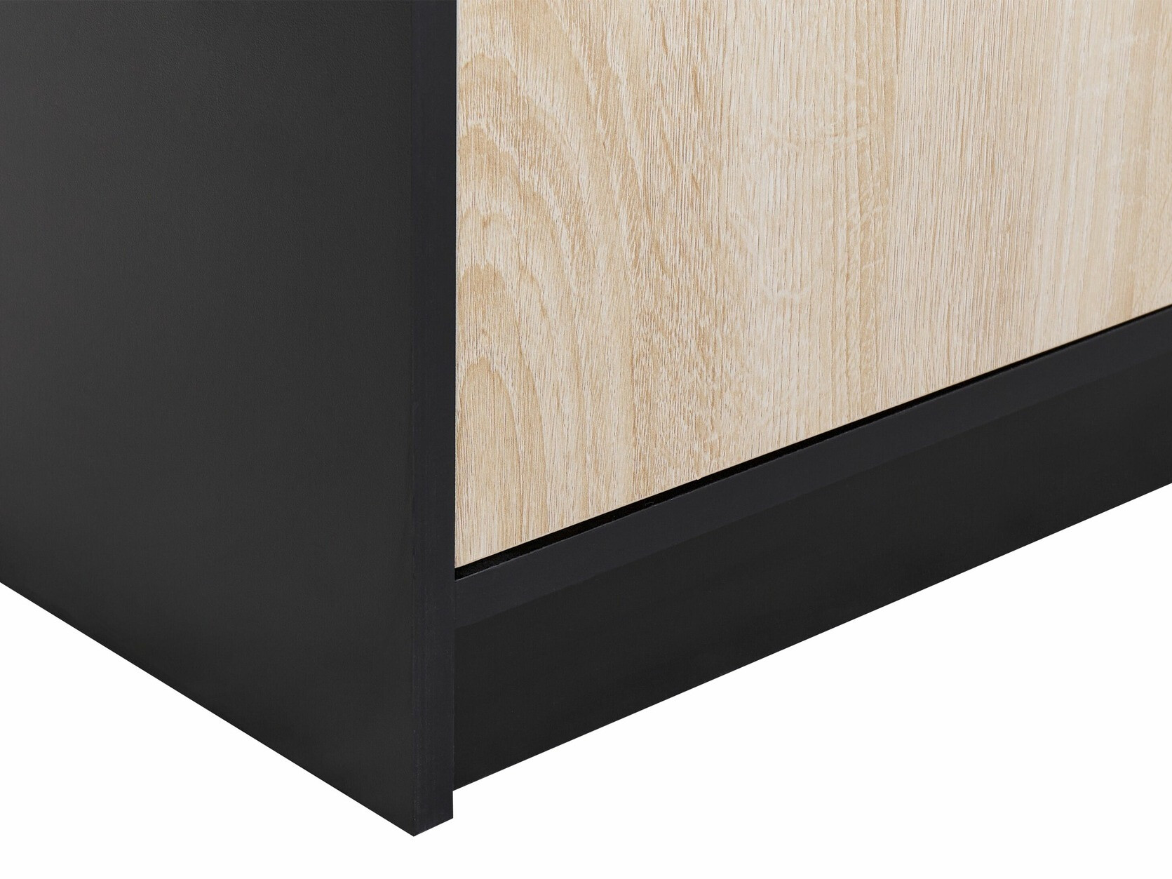 Sideboard Catferu 112 (Black + Light brown)