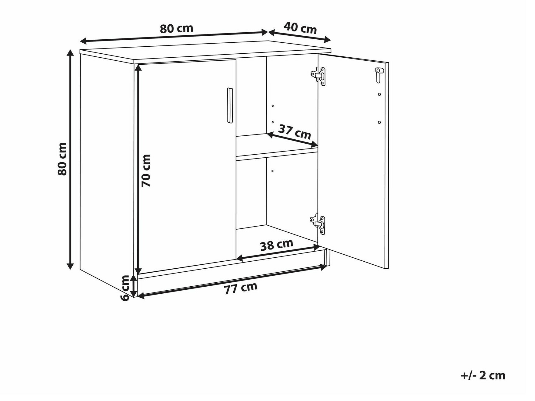 Sideboard Catferu 112 (White + Grey)