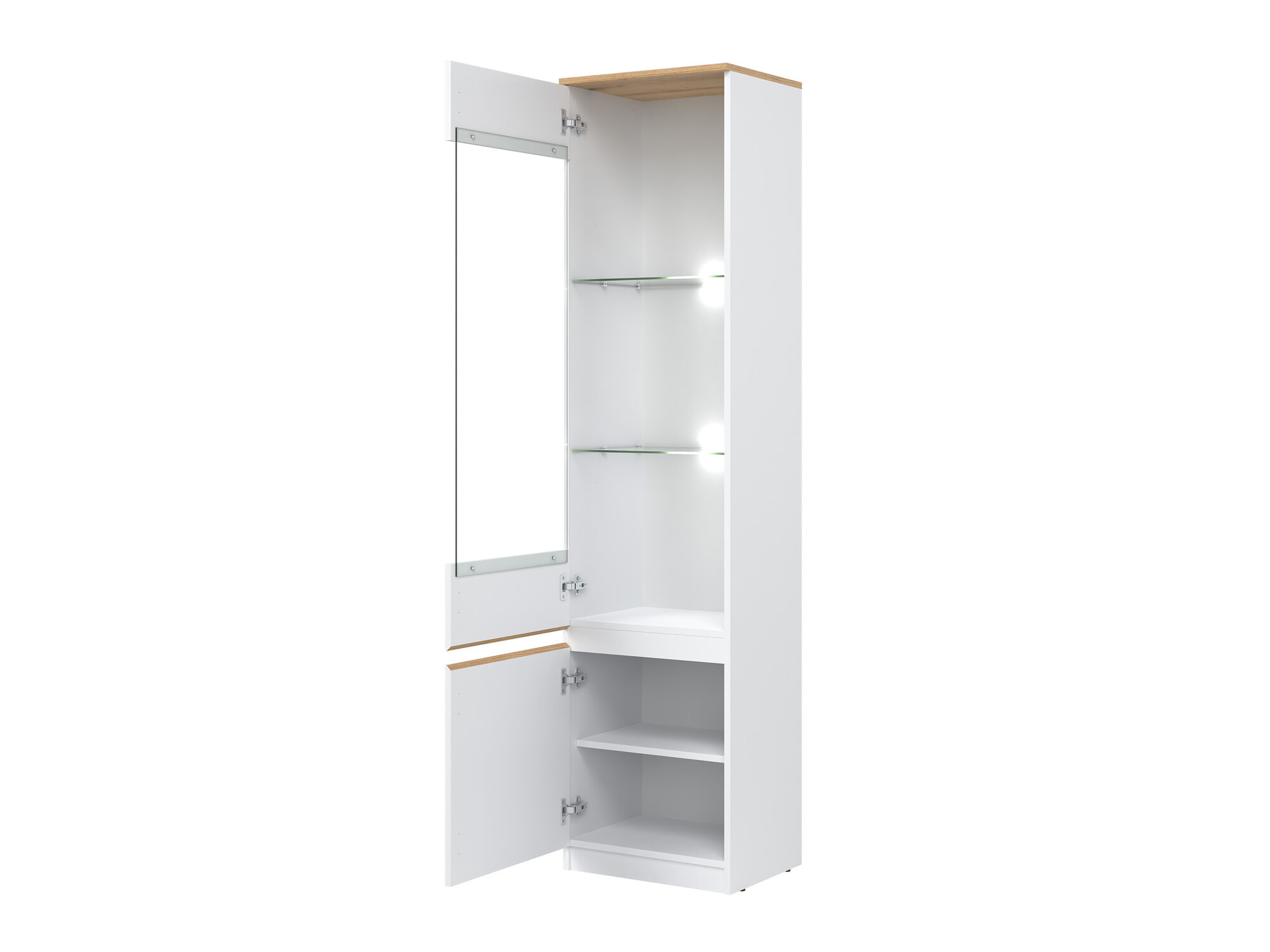 Bookcase Catelbi 121 (White + Oak)