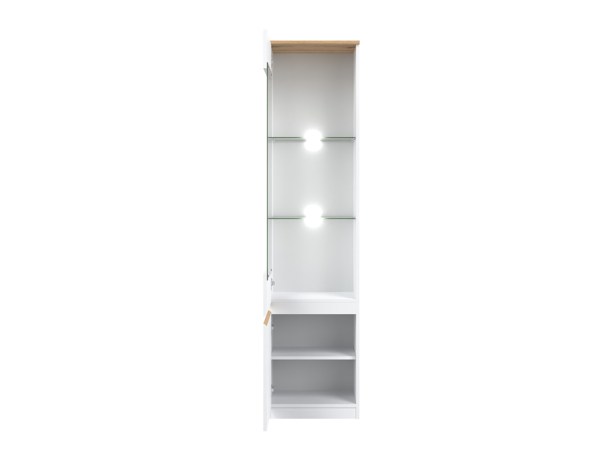 Bookcase Catelbi 121 (White + Oak)