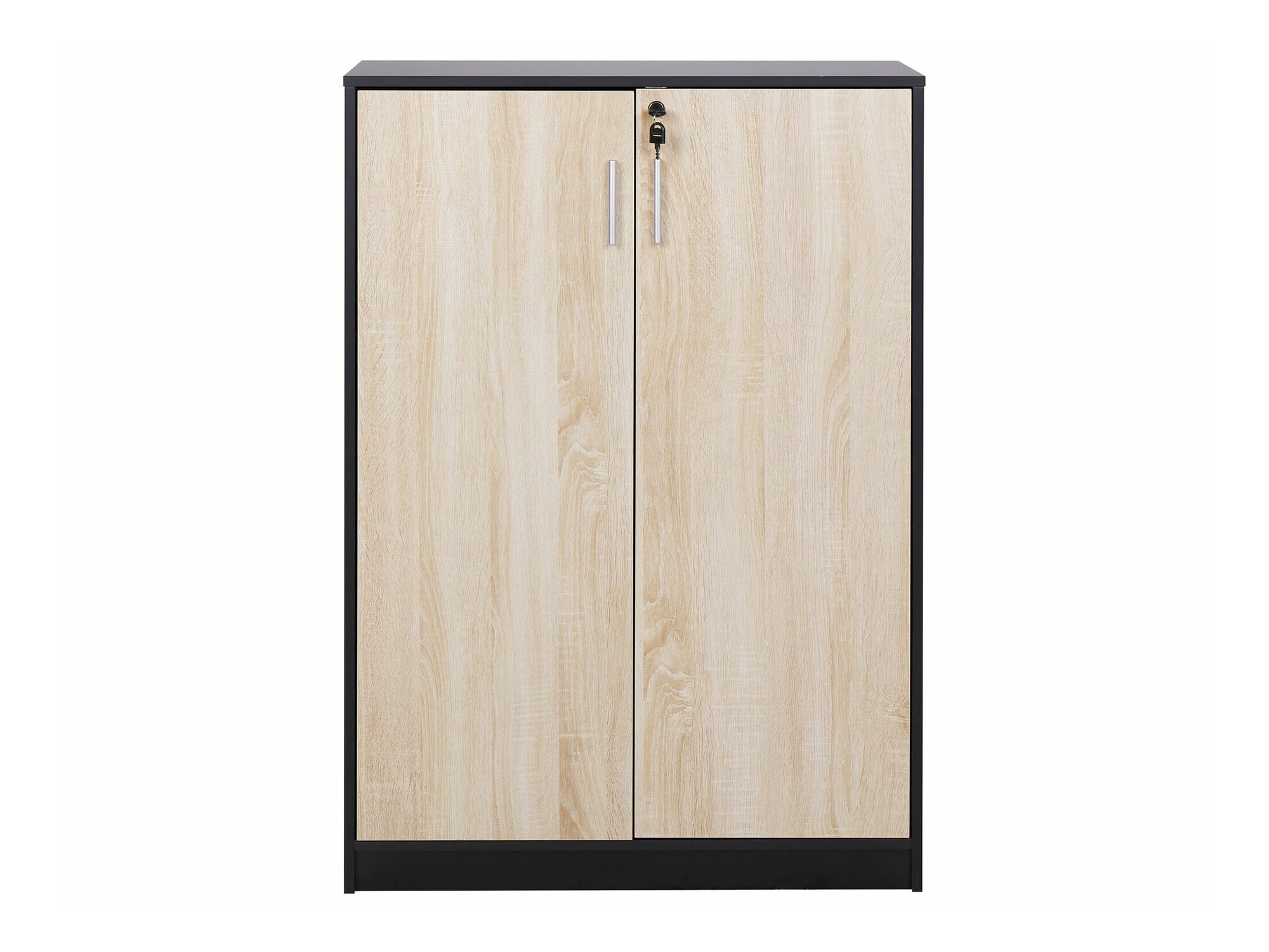 Μπουφέ Catferu 114 (Μαύρο + Ανοιχτό χρώμα ξύλου)