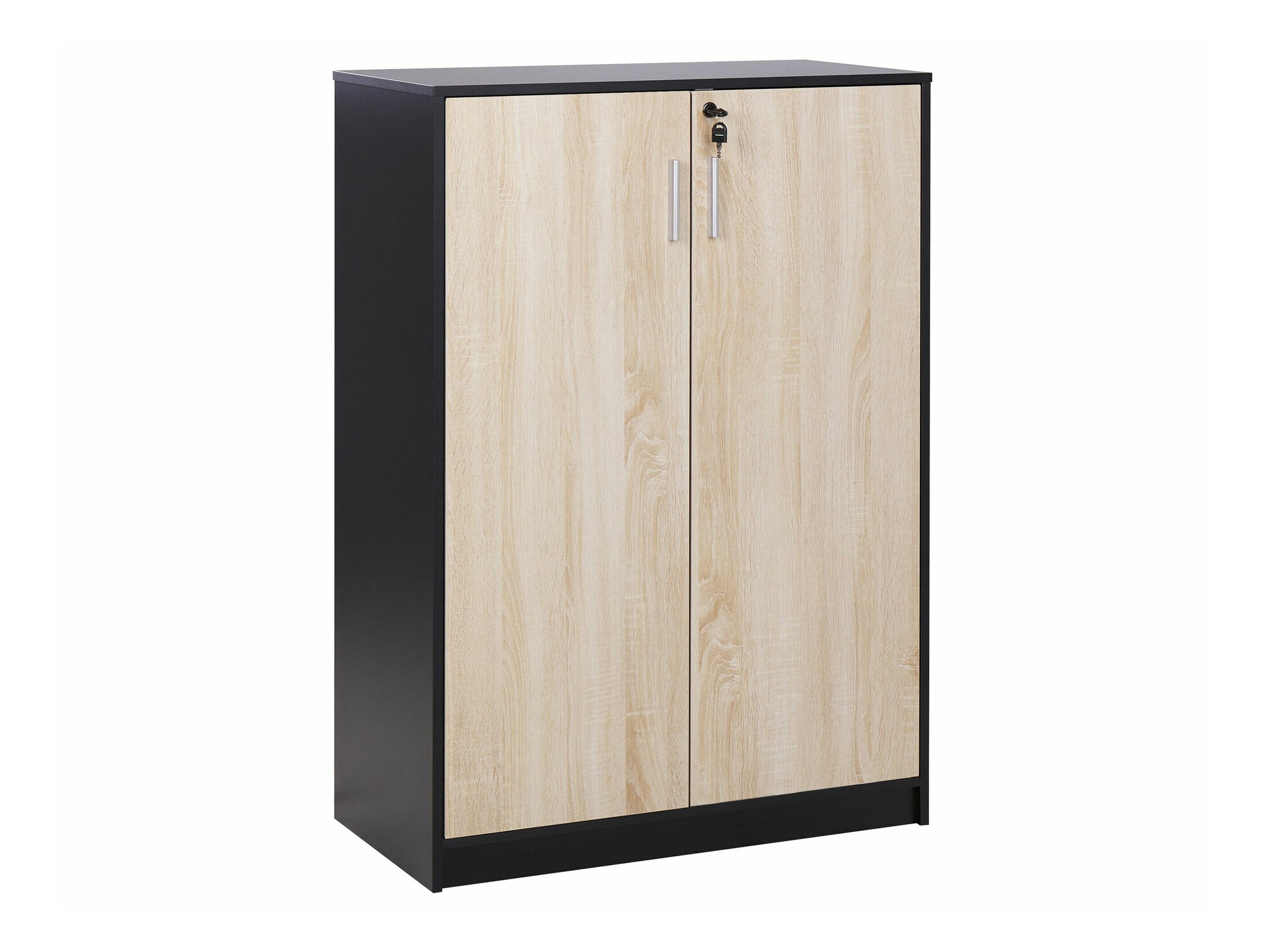 Sideboard Catferu 114 (Black + Light wood)
