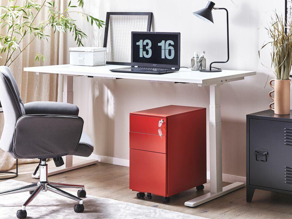 Under-desk pedestal Berwyn 1519 (Red)