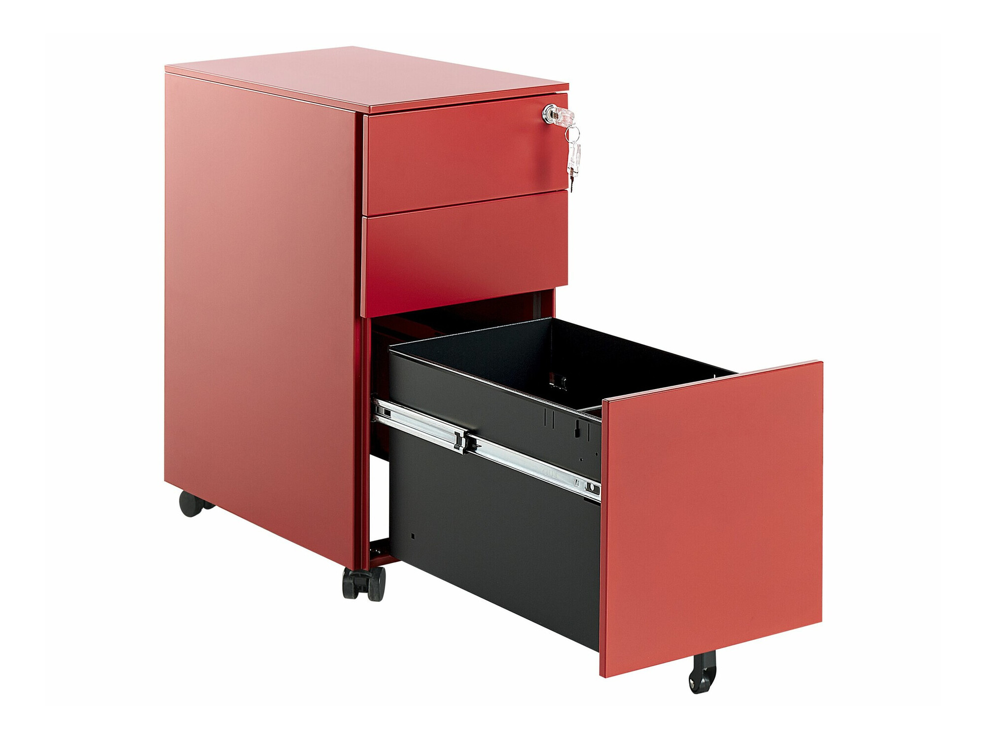 Under-desk pedestal Berwyn 1519 (Red)