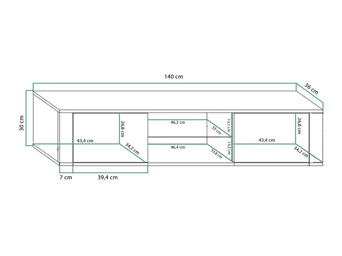 Έπιπλο τηλεόρασης Gilroy 104 (Άσπρο + Γυαλιστερό λευκό)