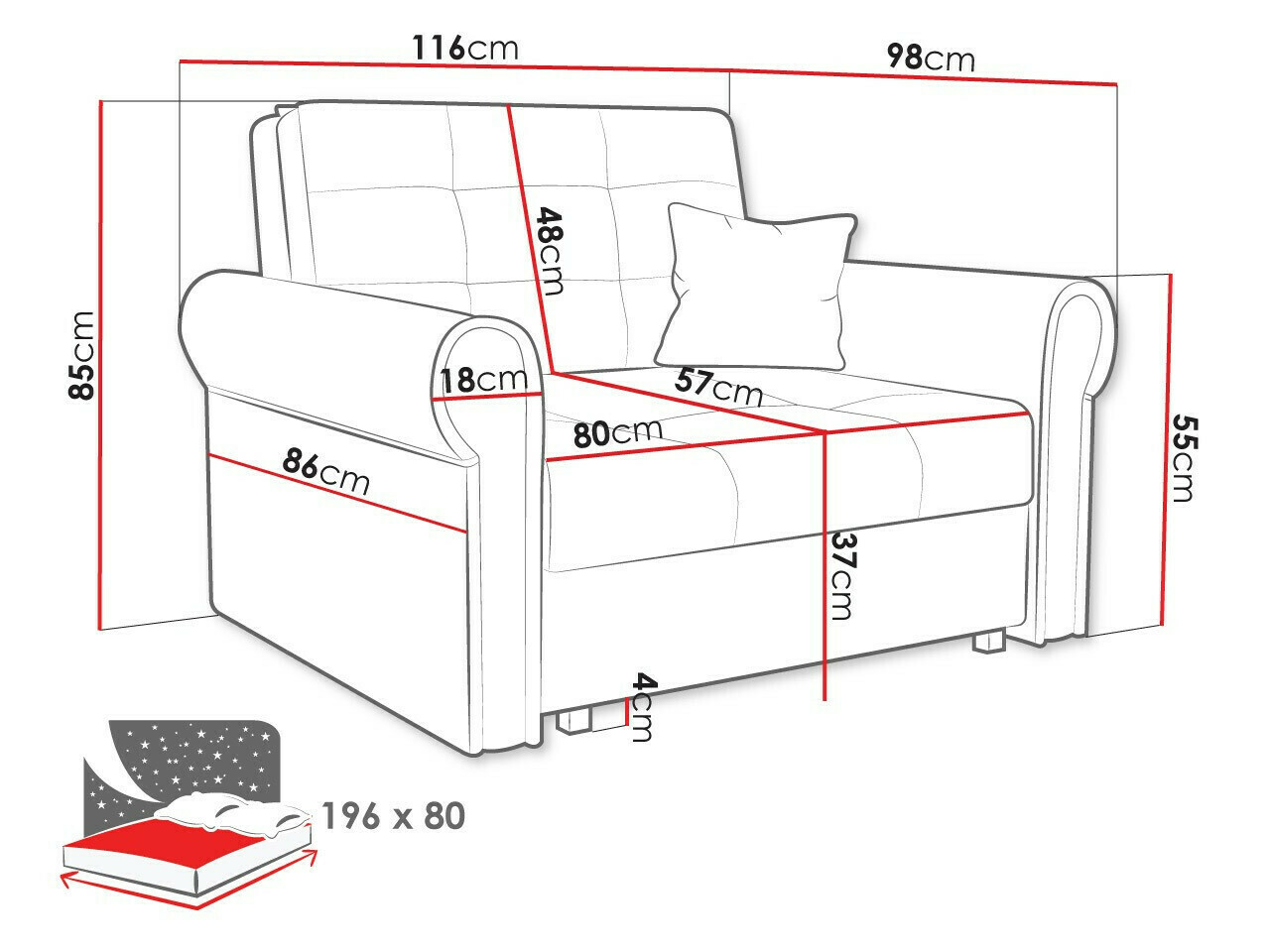 Πολυθρόνα Aquala I (Mono 232)