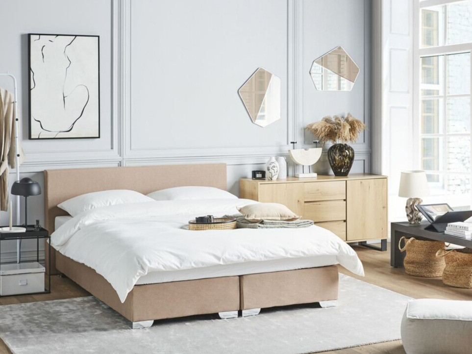 Continental bed Berwyn 1548 (Beige)