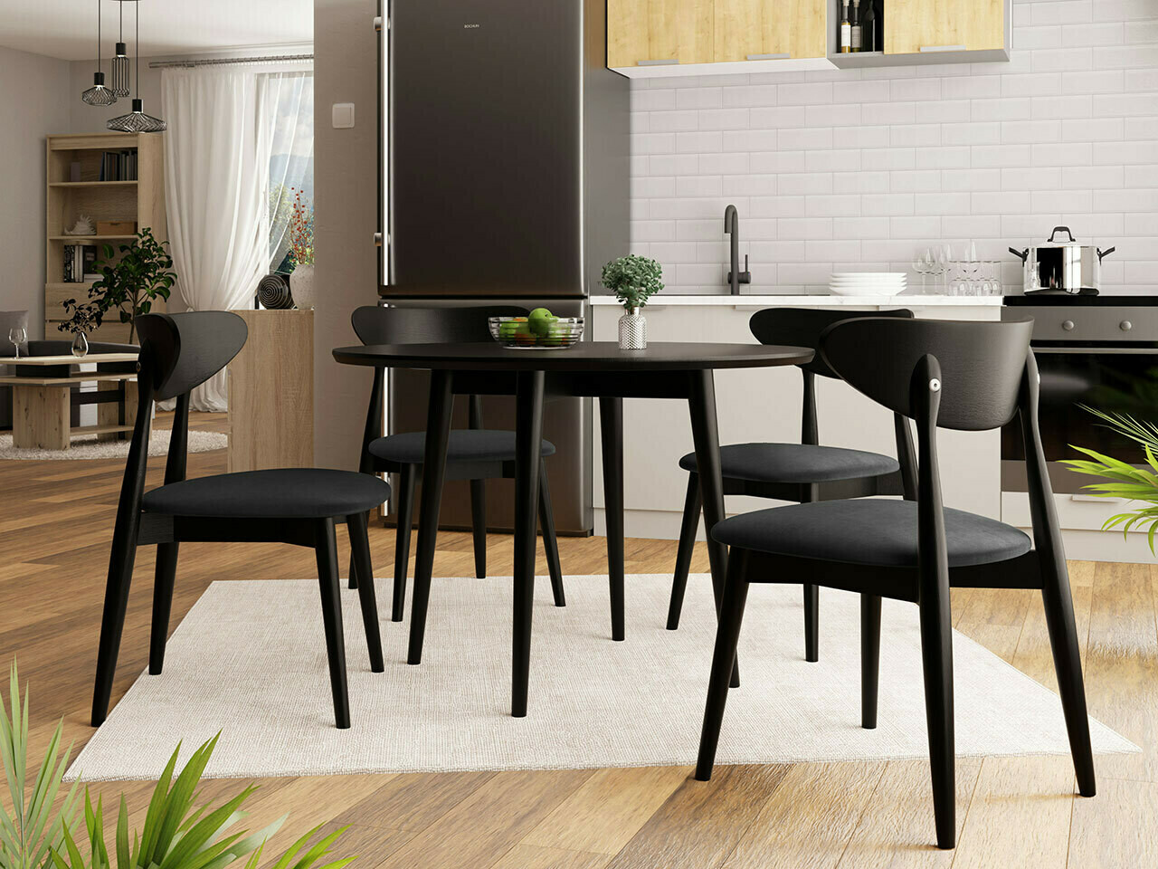 Dining set Racine 124 (Black)